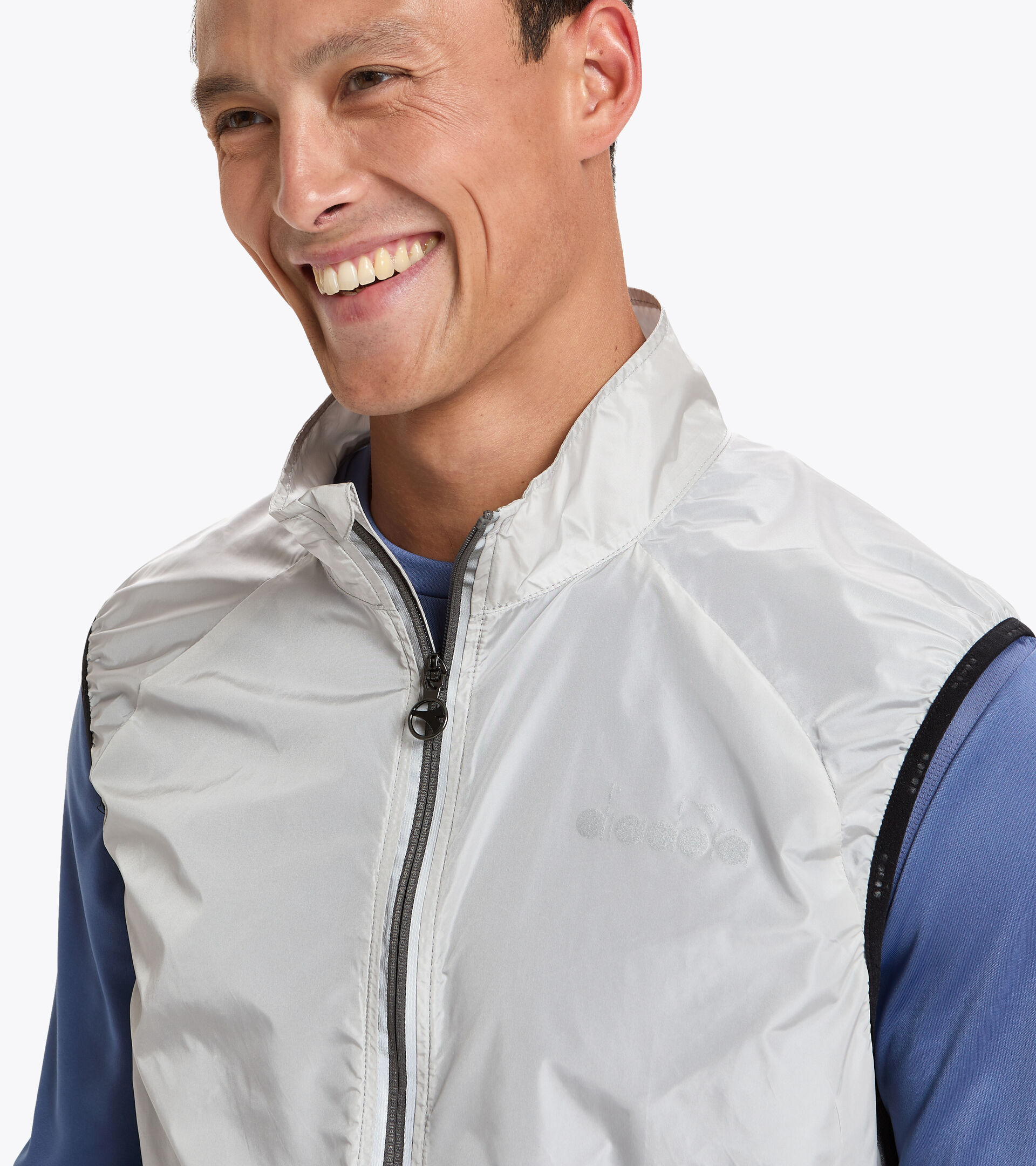 Windproof running gilet - Men VEST OYSTER MUSHROOM - Diadora