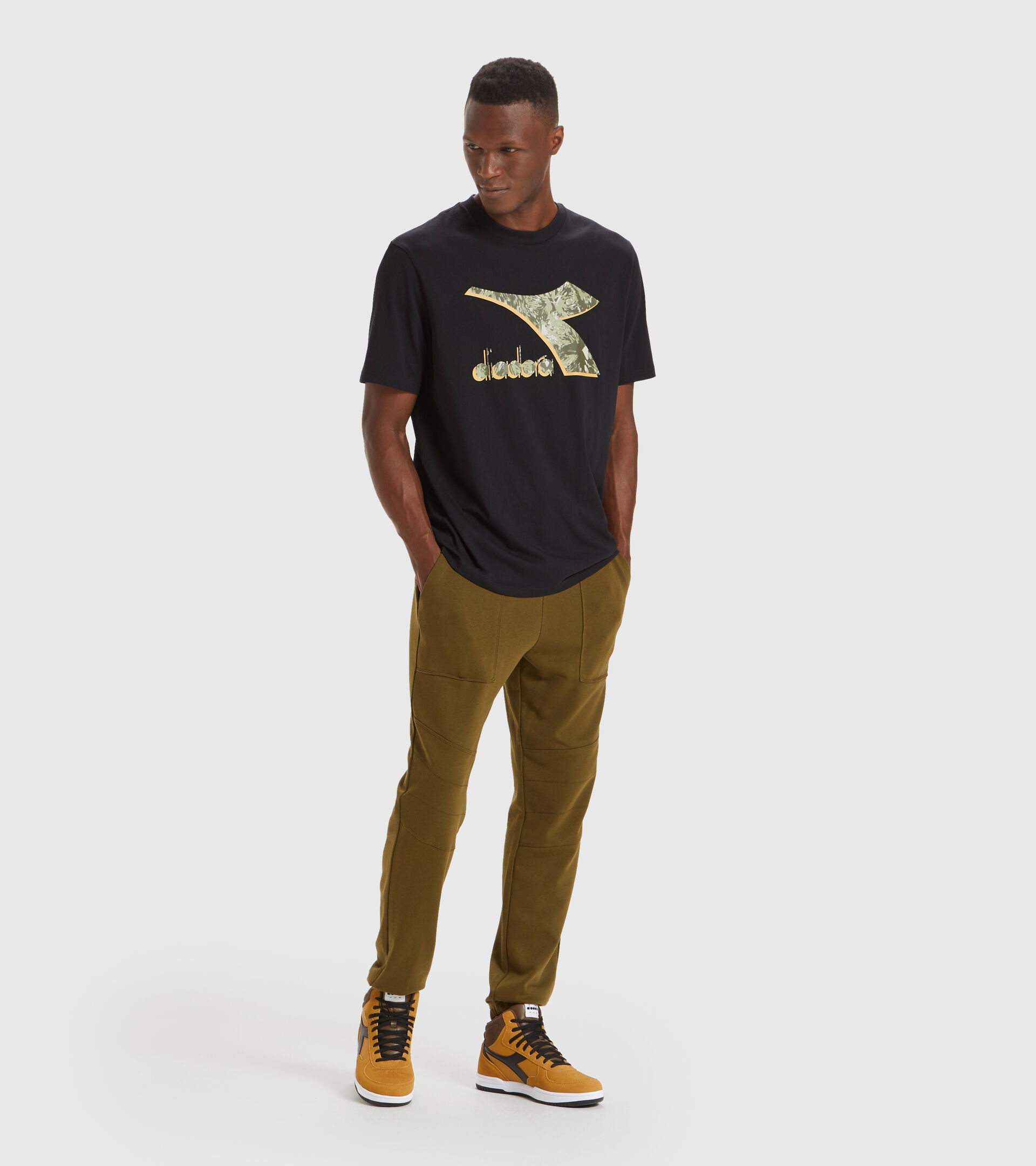 Sports trousers - Men PANTS CUFF SHIELD OLIVE GREEN - Diadora