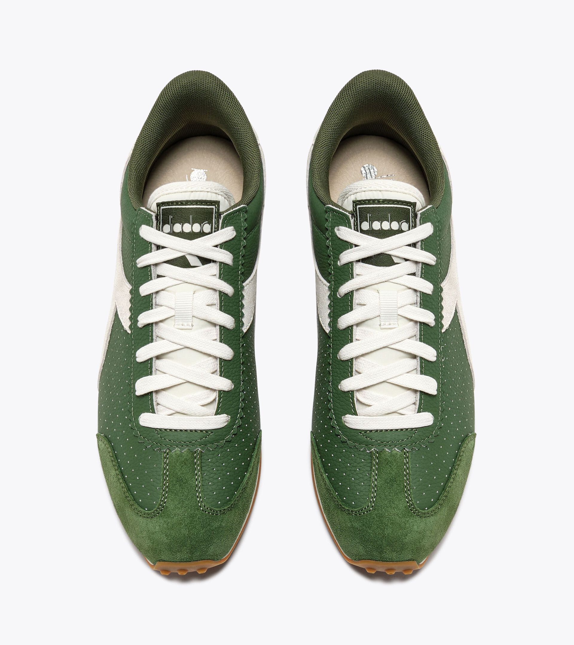 Sneaker mit niedrigem Profil aus Leder - F&uuml;r alle Geschlechter RALLY PUNCHED GARTENGRUEN - Diadora