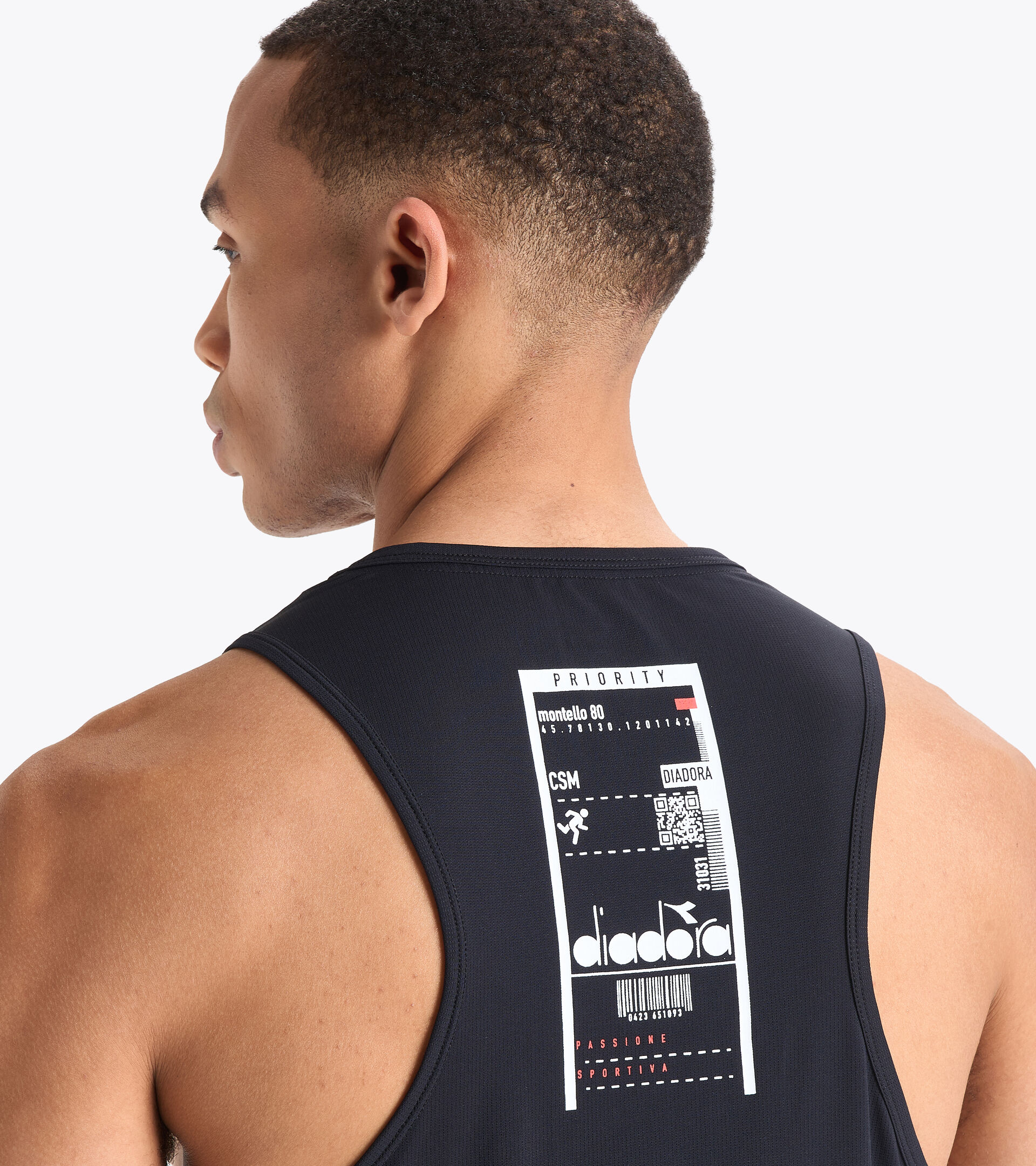 Camiseta sin mangas de running - Hombre
 SUPER LIGHT TANK BE ONE NEGRO - Diadora