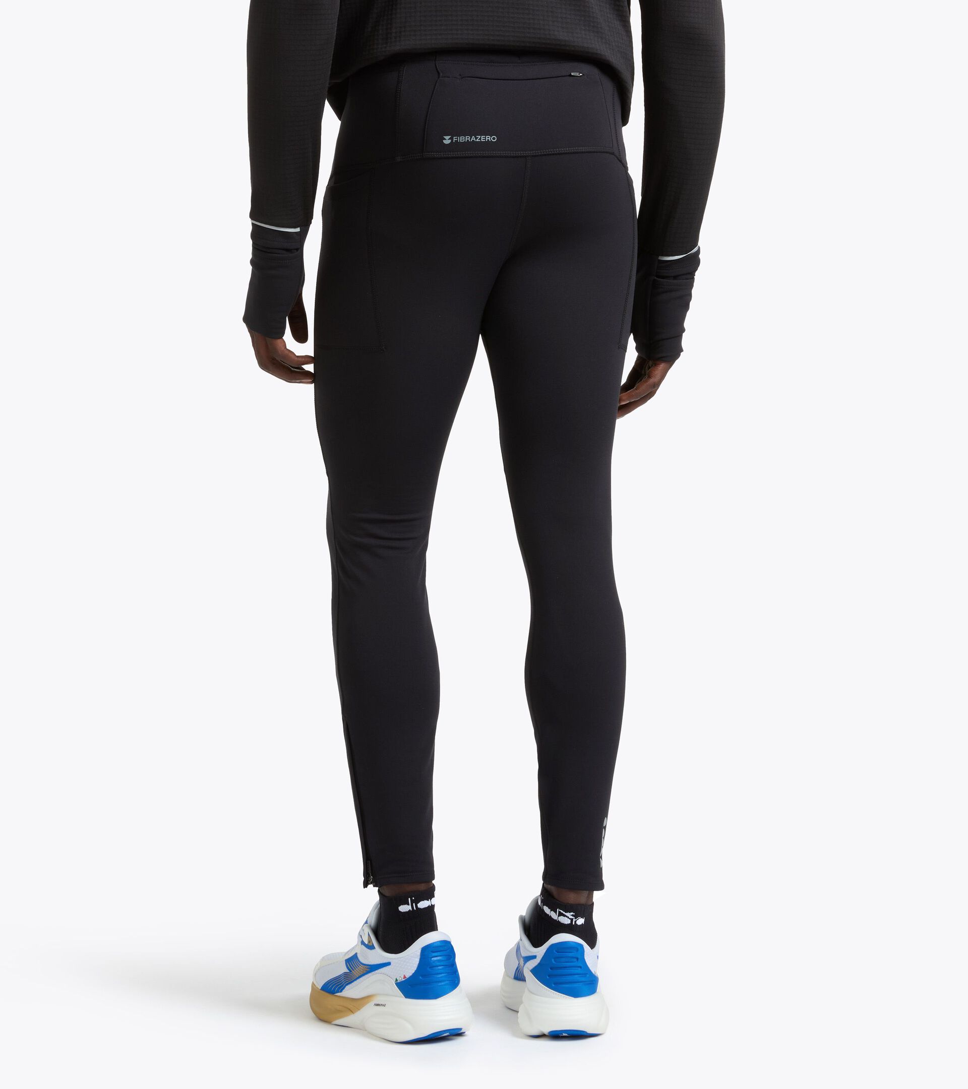 Mallas termorreguladoras con tejido FIBRAZERO - Running Winter Protection - Hombre RUN TIGHTS WINTER FIBRAZERO NEGRO - Diadora