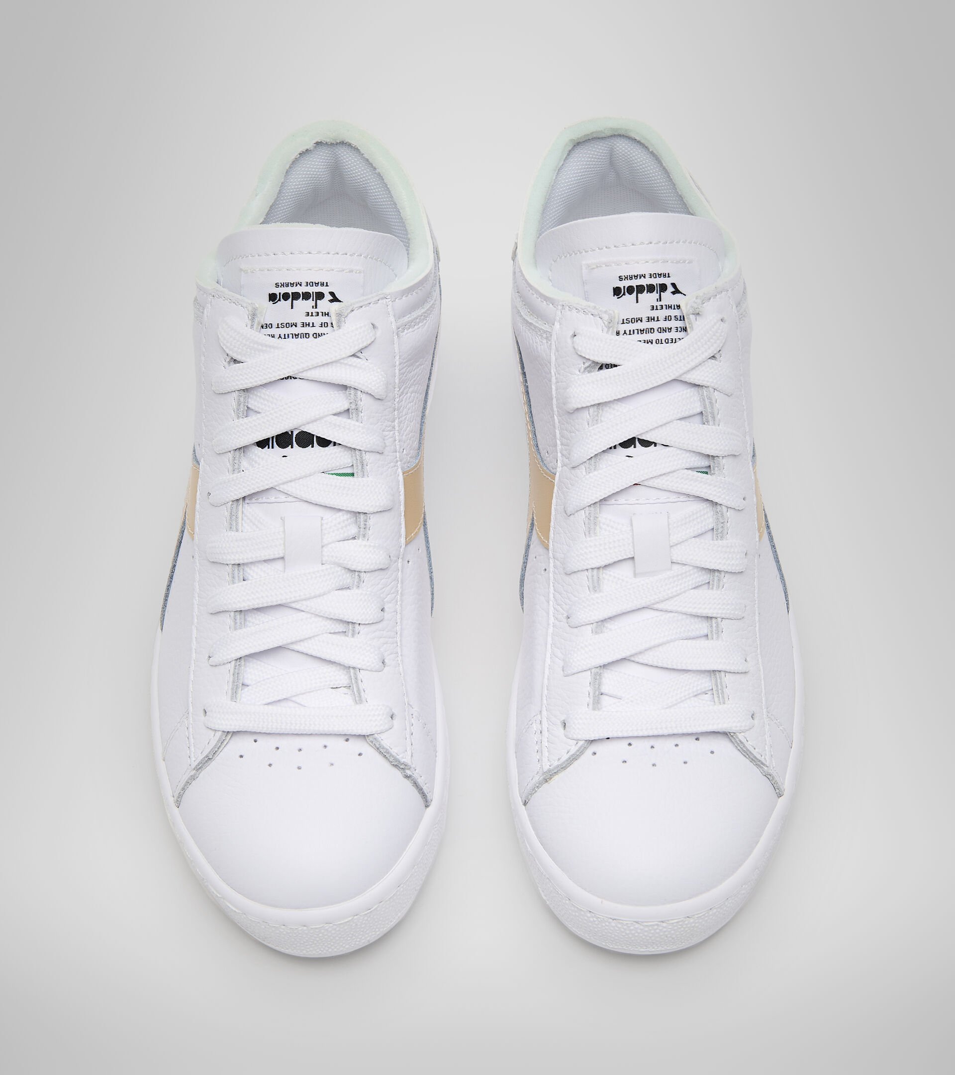 Sports shoe - Unisex GAME ROW CUT METAL WHITE/FROSTED ALMOND - Diadora