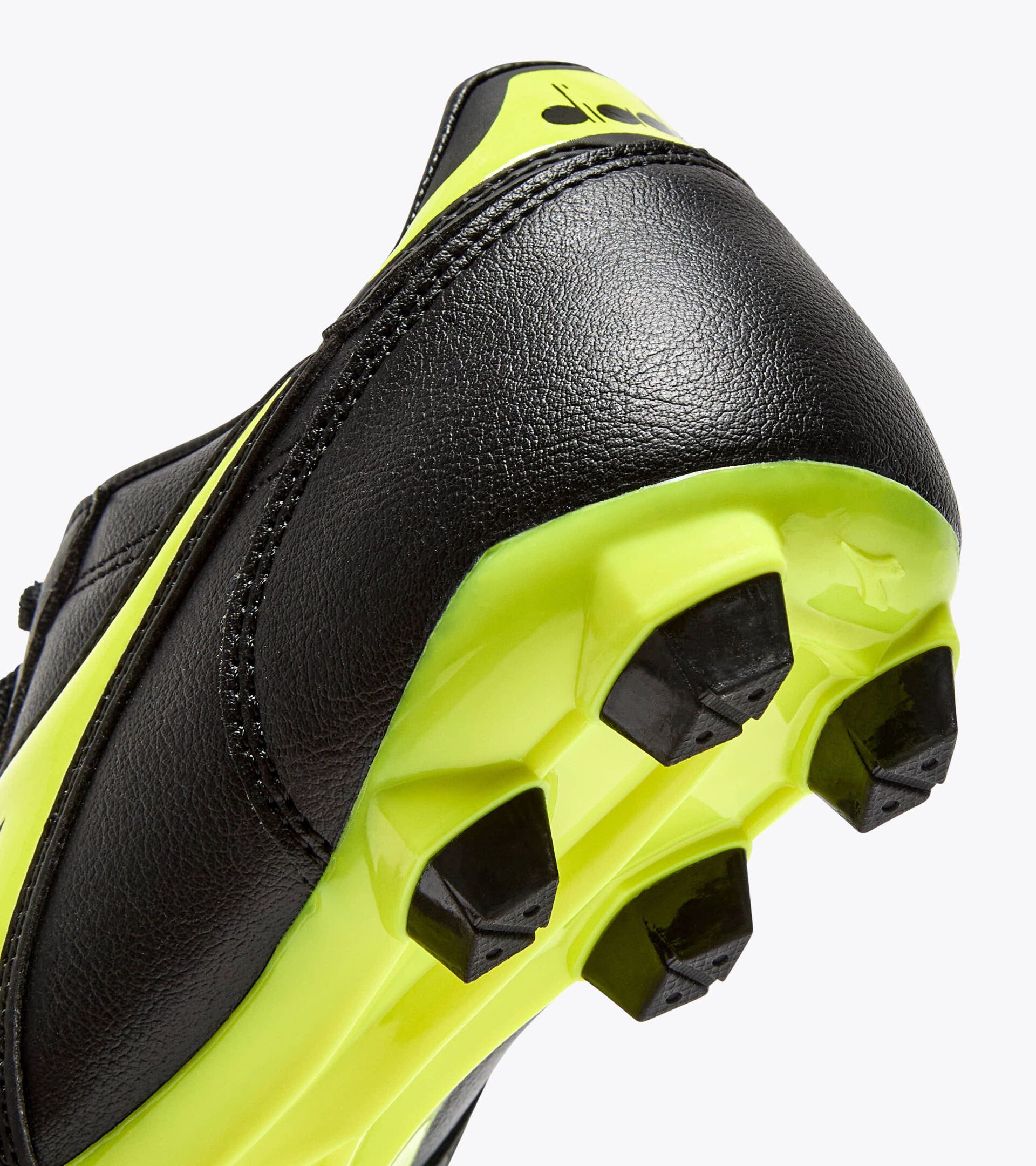 Calcio boots for firm grounds - Junior BRASIL ICON R LPU JR BLACK/FLUO YELLOW DIADORA - Diadora