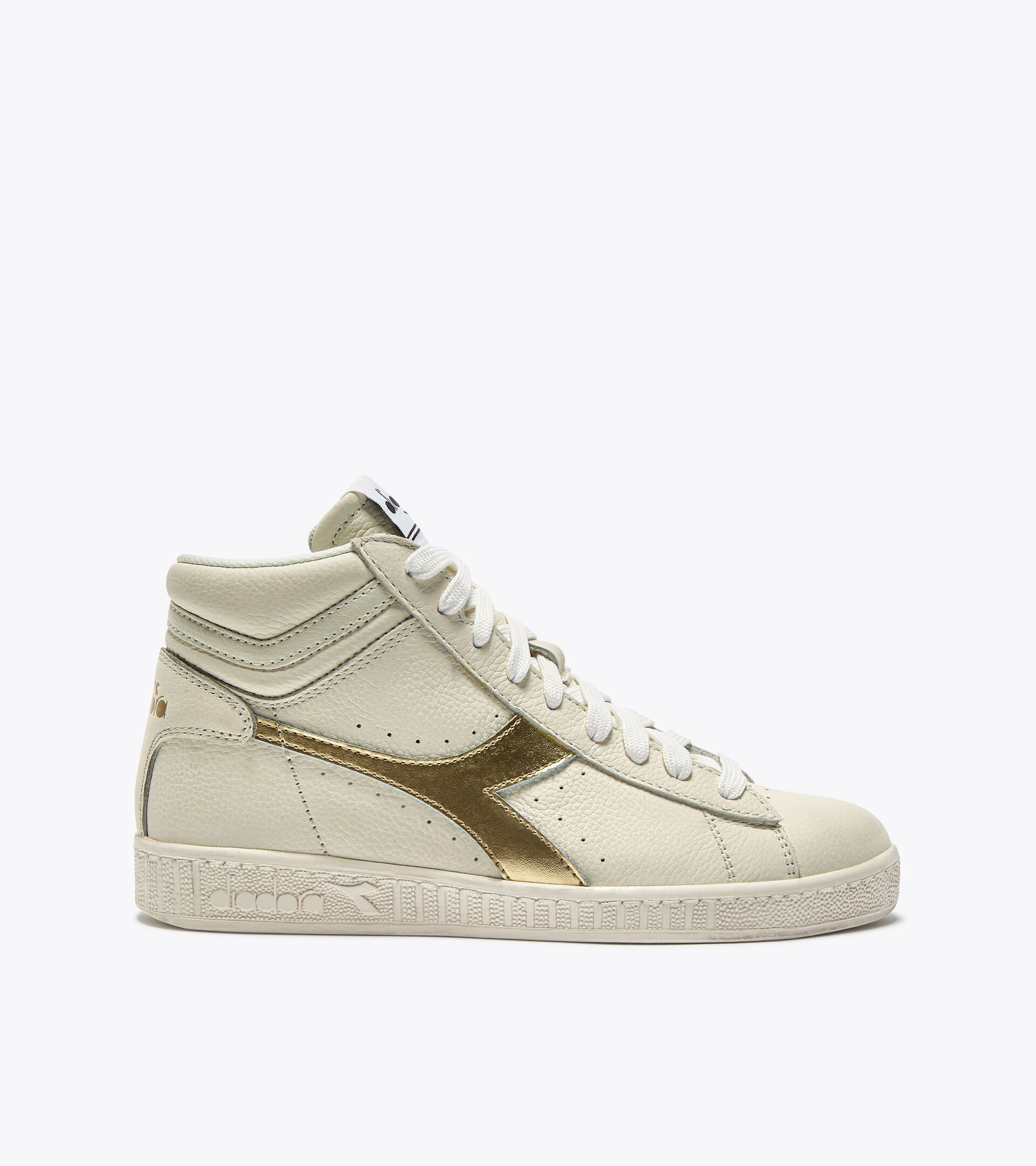 Sports shoes - Women GAME L HIGH WAXED METAL WN WHITE/GOLD - Diadora