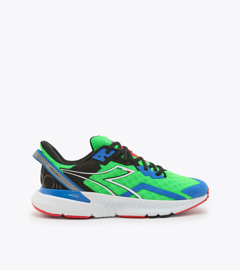 Scarpe da running - Uomo MYTHOS BLUSHIELD VOLO 3 VERDE FLUO/BIANCO/NERO - Diadora