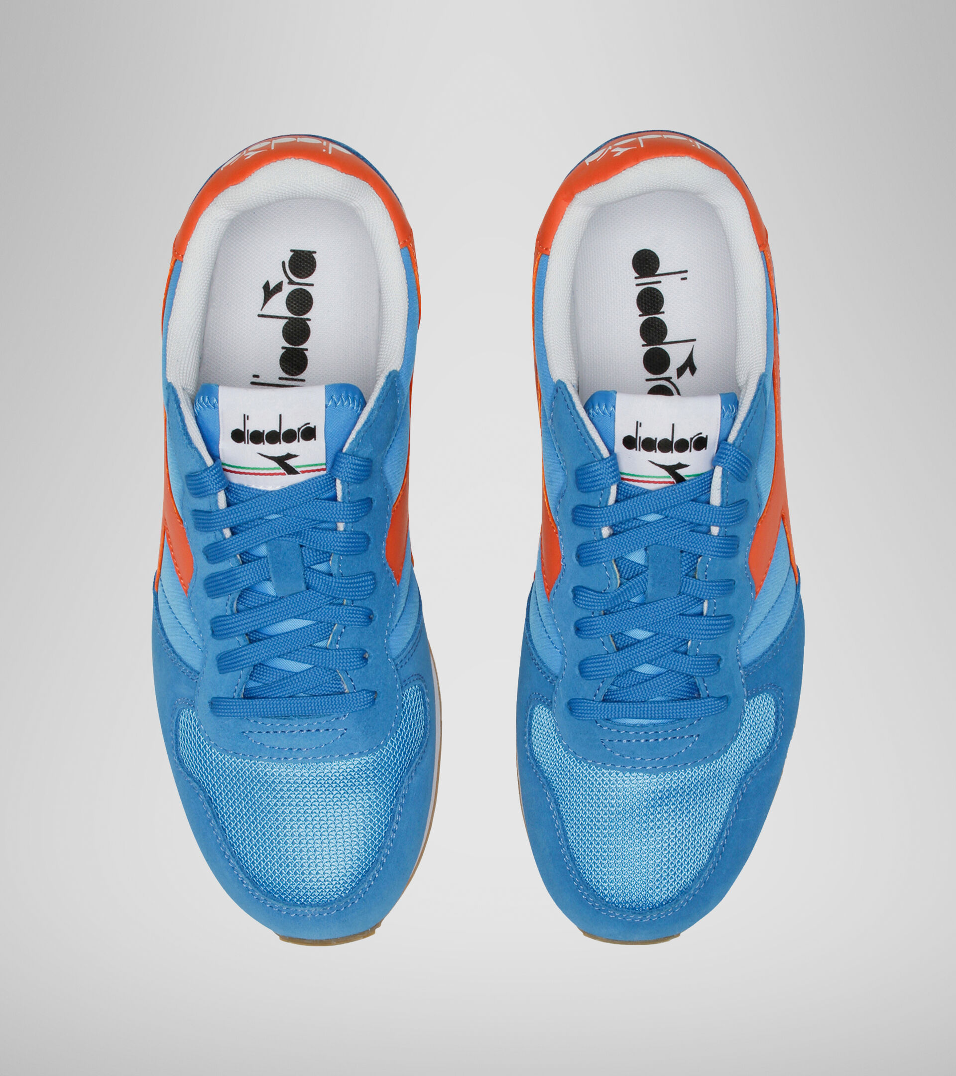 Baskets - Unisexe CAMARO BLEU SUEDOIS/ROUGE ORANGE - Diadora