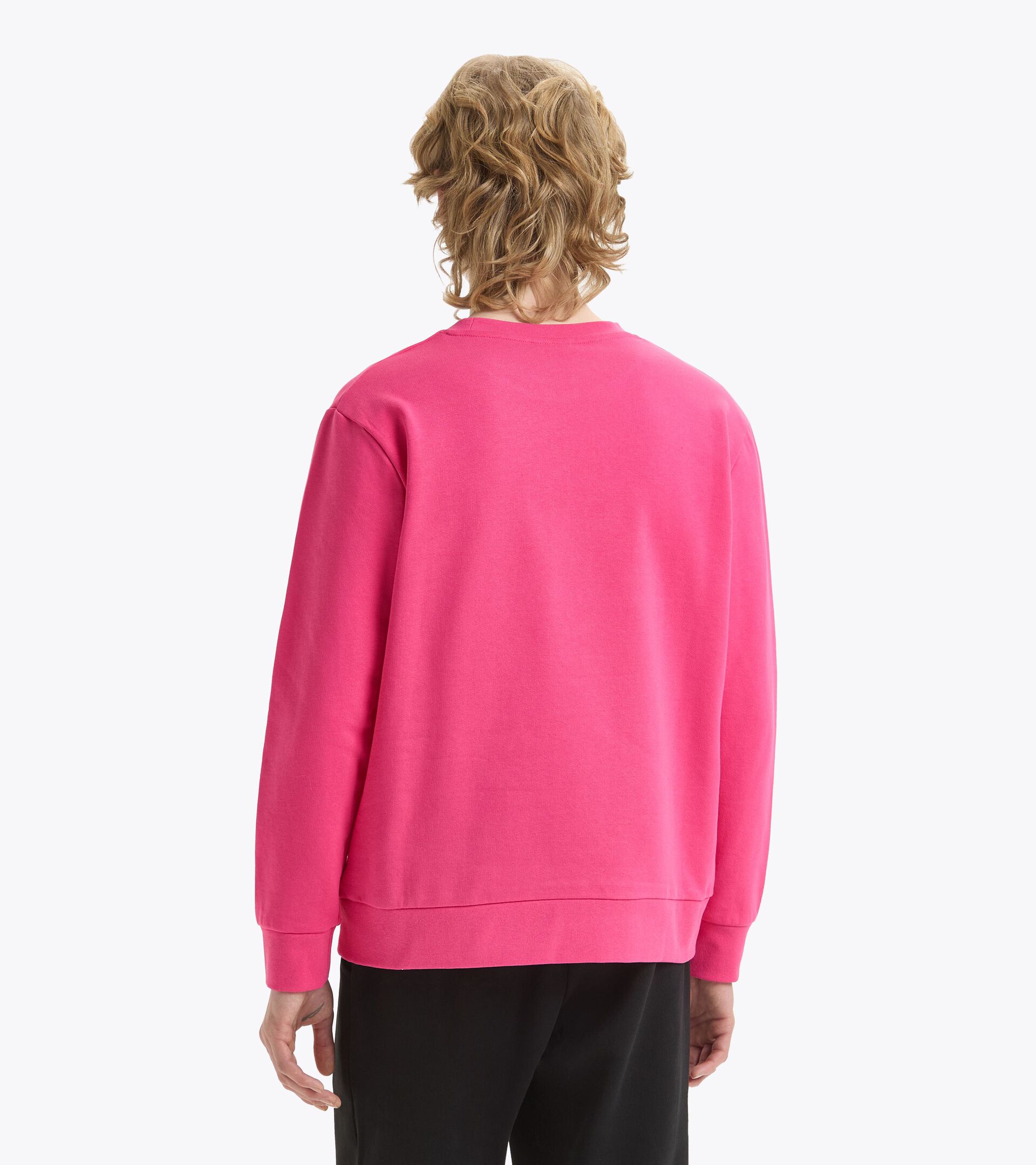 Felpa sportiva - Made in Italy - Gender Neutral SWEATSHIRT CREW LOGO ROSA SORBETTO - Diadora