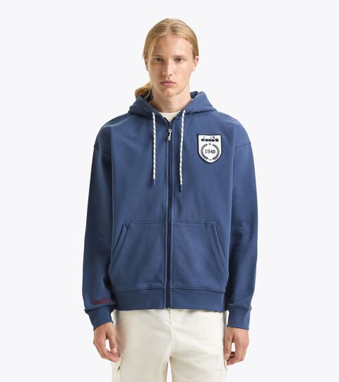 Sweat-shirt de sport en coton recyclé - Made in Italy - Gender Neutral HOODIE FZ LEGACY OCEANA - Diadora