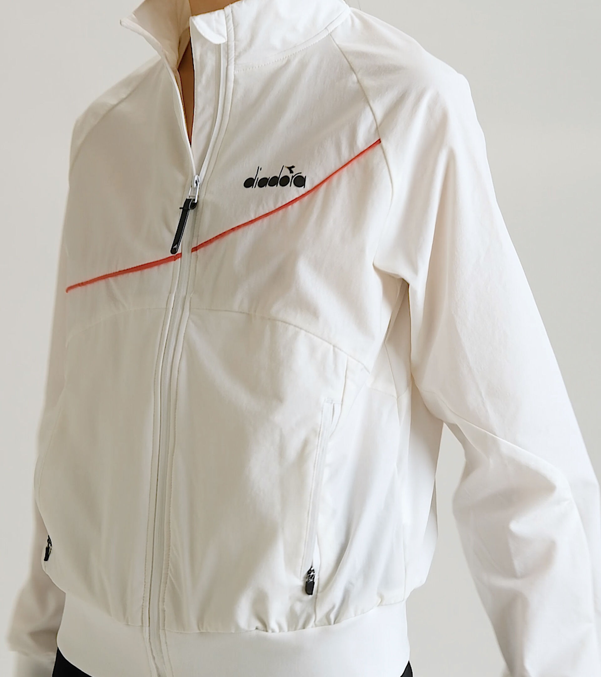 Full-zip jacket - Women L. FZ JACKET OPTICAL WHITE - Diadora