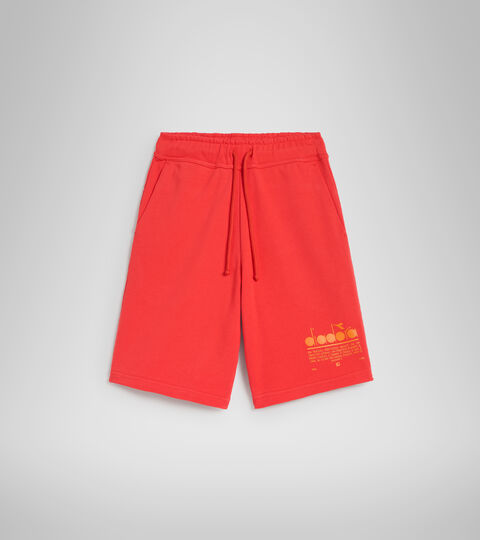 BERMUDA MANIFESTO, COQUELICOT ROUGE Bermuda en Coton - Unisexe BERMUDA MANIFESTO COQUELICOT ROUGE - Diadora