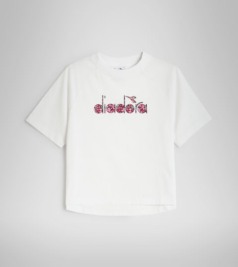 JG.T-SHIRT SS BLOSSOM, OPTICAL WHITE Cotton sports T-shirt - Girls JG.T-SHIRT SS BLOSSOM OPTICAL WHITE - Diadora