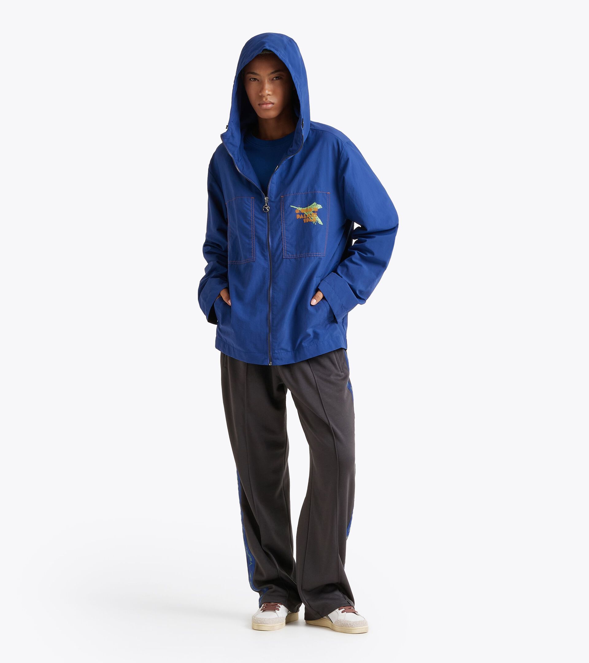 Legacy hooded windbreaker - Made in Italy - All-gender
 JACKET LEGACY BLUE LIMONGES - Diadora