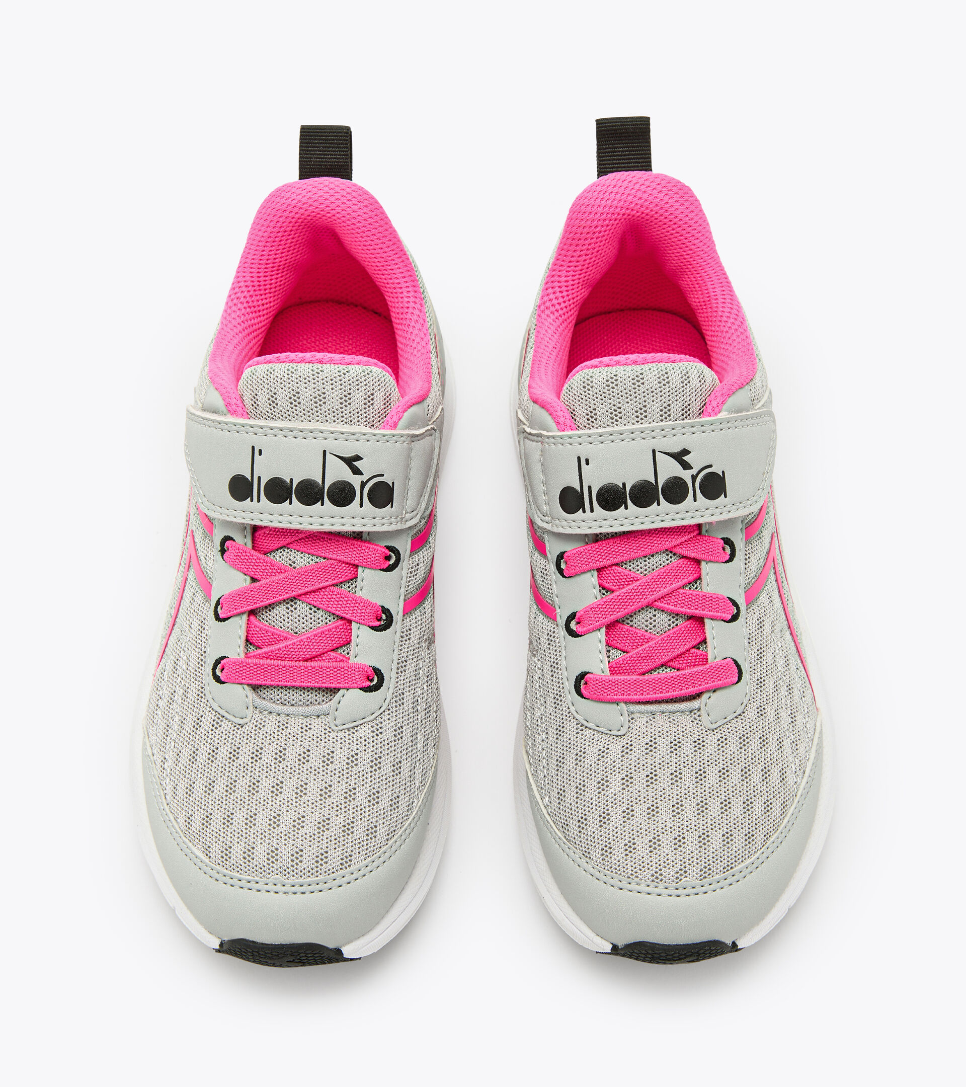 Chaussures de running junior - Unisexe SNIPE JR ARGENT DD/ROSE FLUO - Diadora