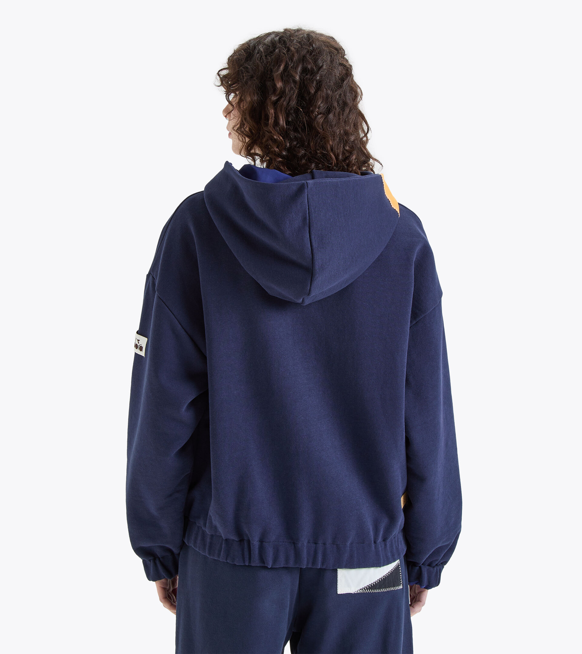 2030 full-zip hoodie Made in Italy - Women L. FZ HOODIE REVERSIBLE 2030 BLUE CORSAIR - Diadora