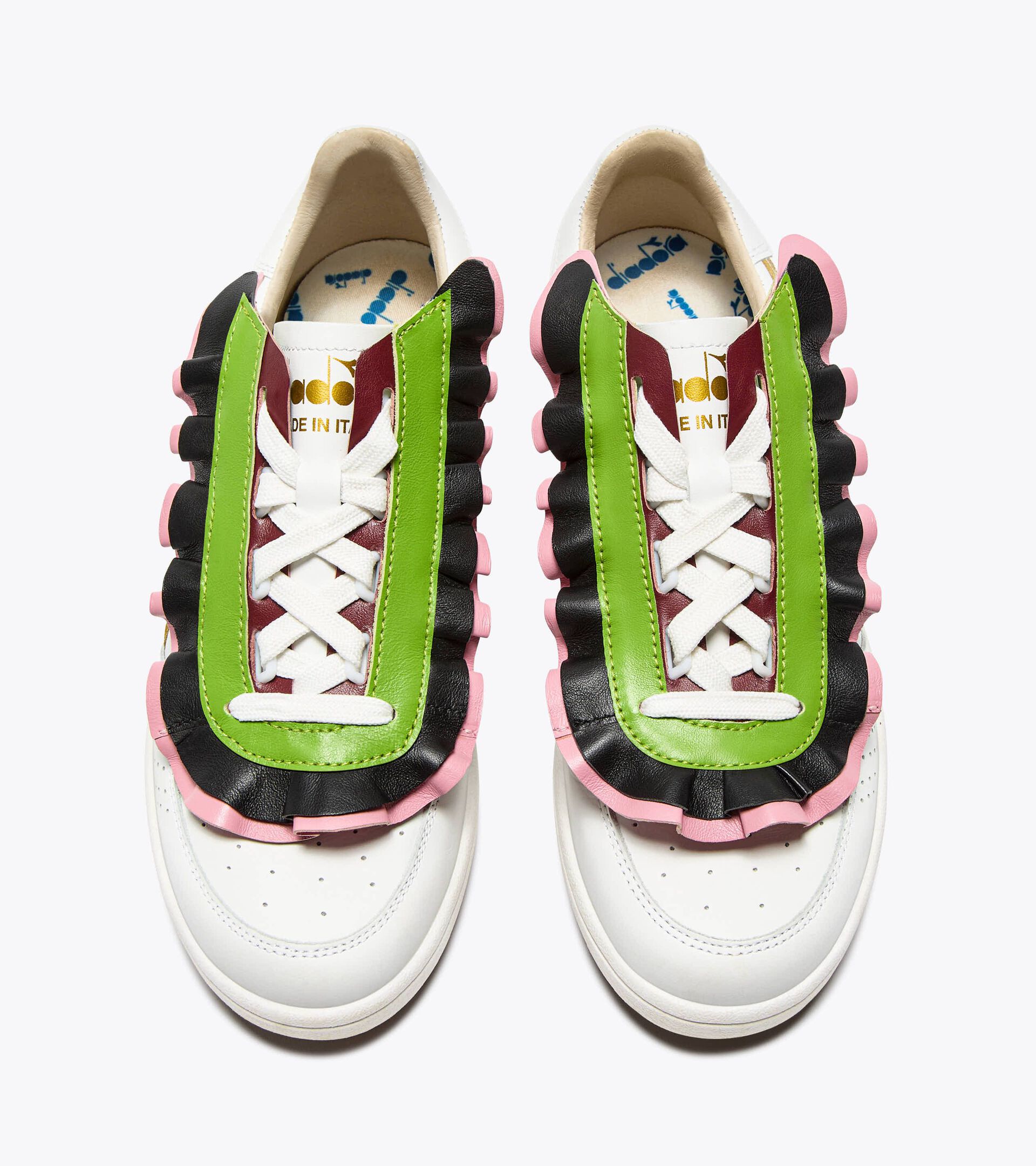 Sneakers Heritage en cuir - Femme B.ELITE ROUGE WN NOIR/A PEINE ROSE - Diadora