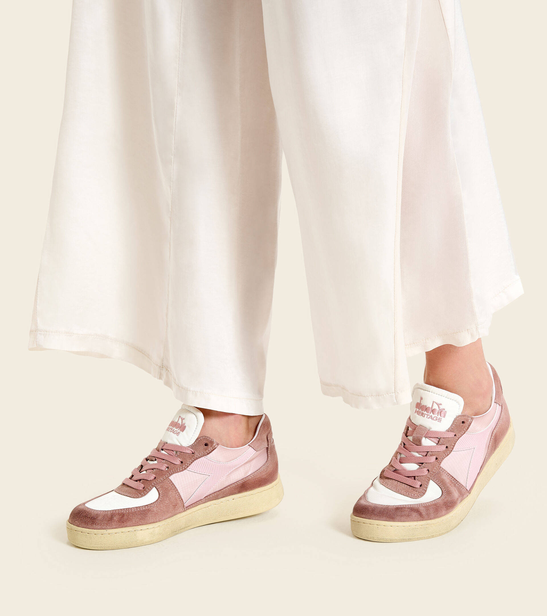 Heritage shoe - Unisex MI BASKET LOW RIPSTOP MUTED CLAY - Diadora
