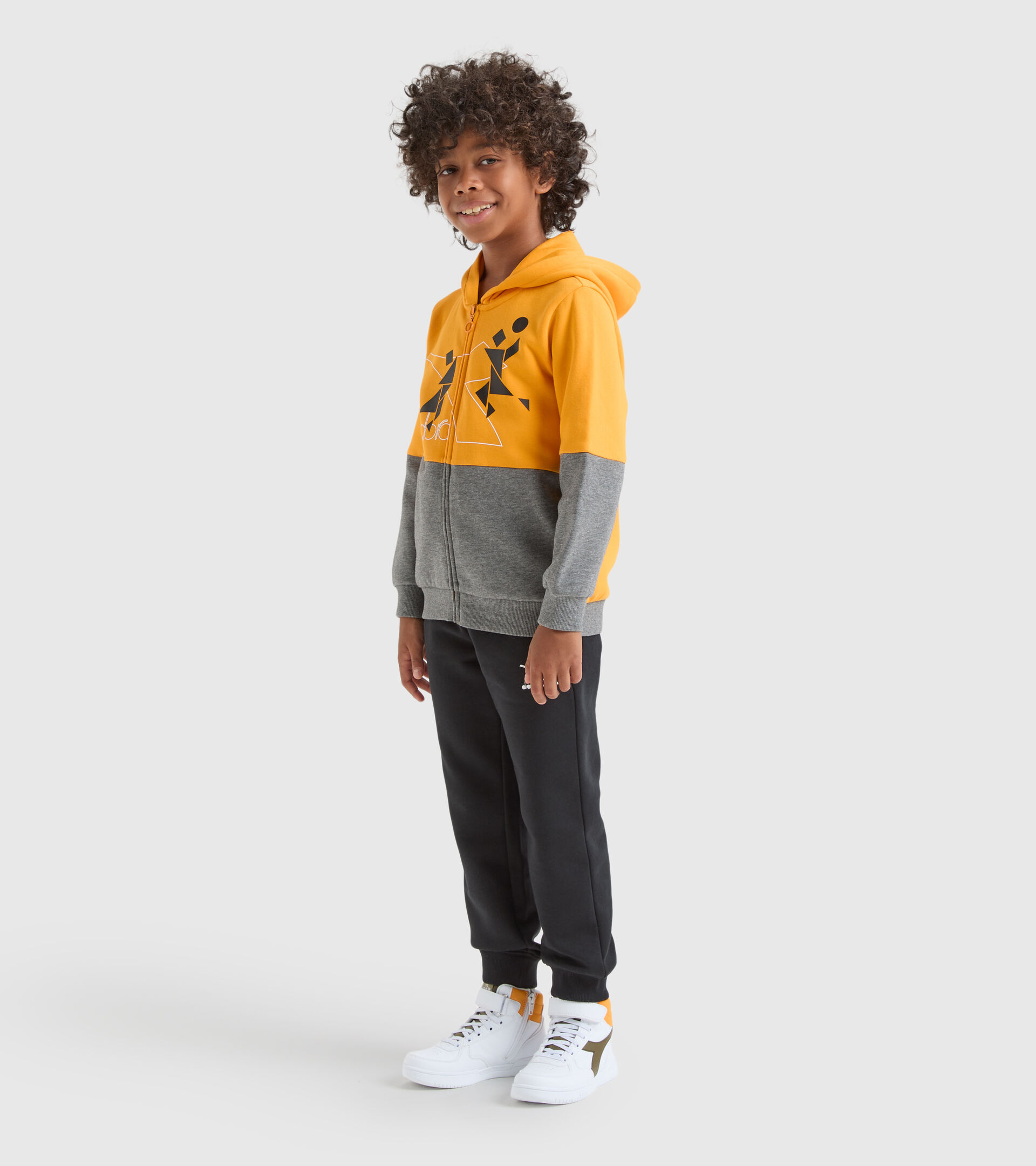 Sports tracksuit - Kids JB.TRACKSUIT HD FZ TWISTER RADIANT YELLOW - Diadora