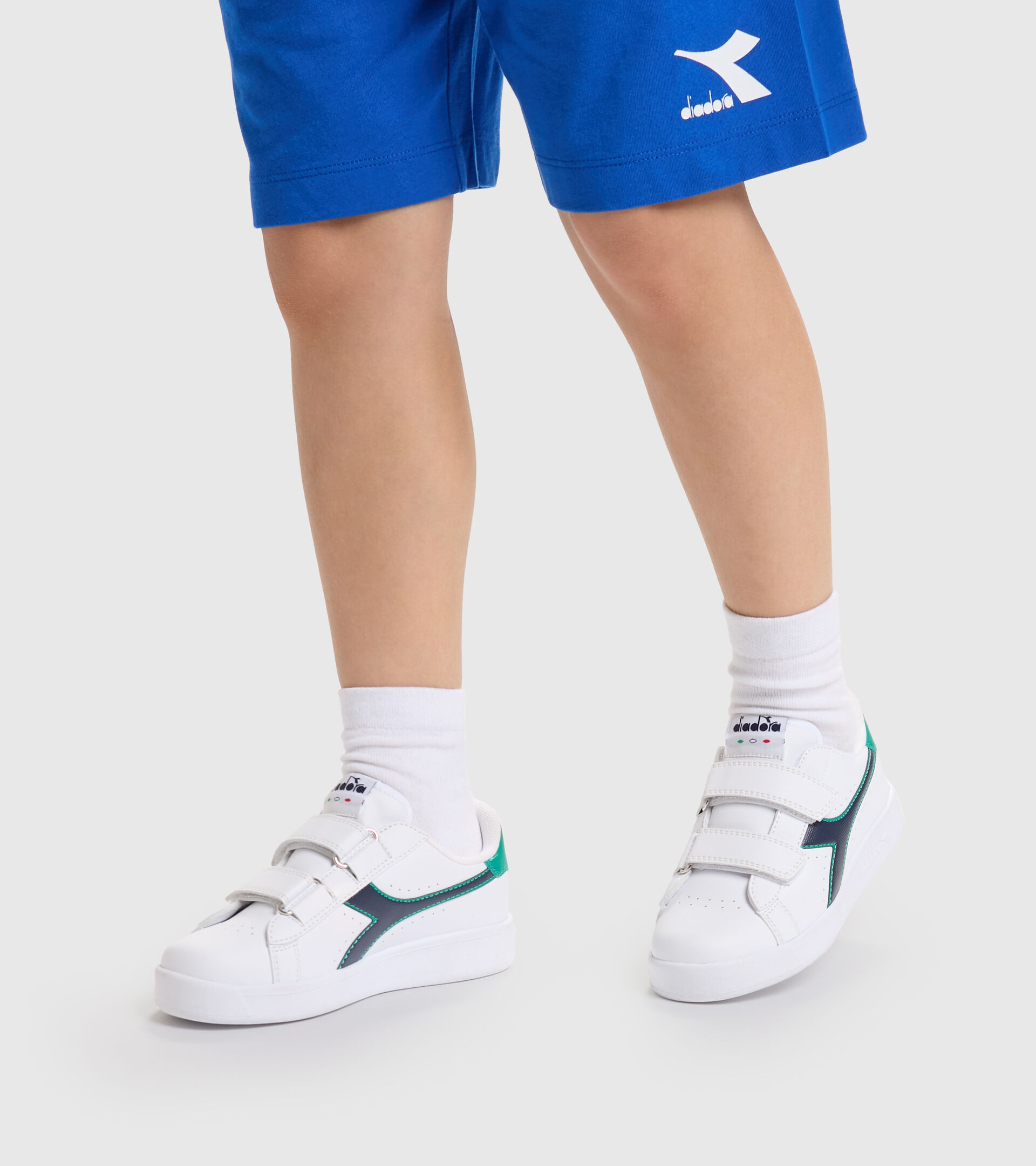 Sports shoes - Kids 4-8 years GAME P PS WHITE/GREENLAKE - Diadora