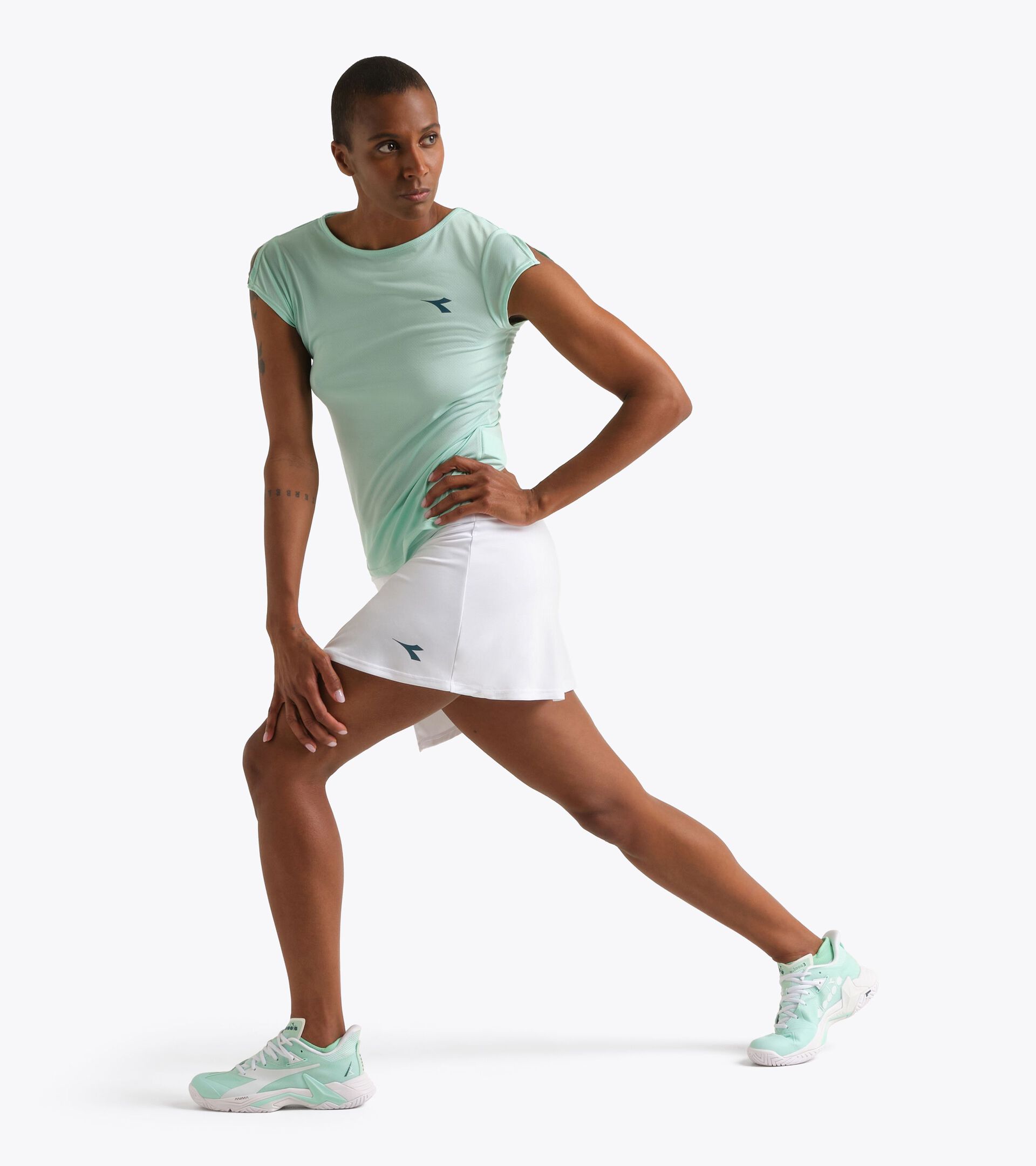 Jupe de tennis - Femme L. SKIRT COURT BLANC VIF - Diadora