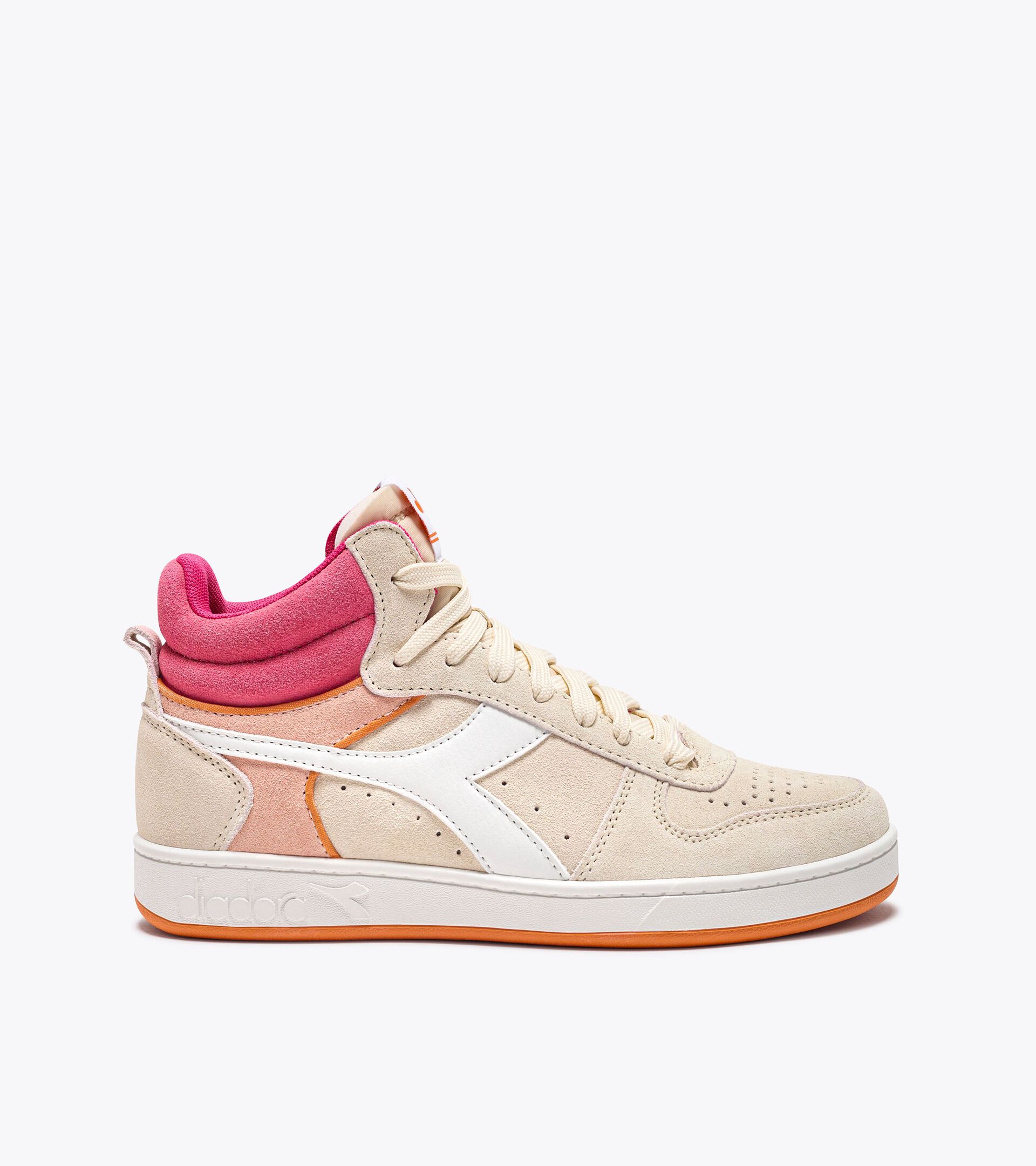Sporty sneakers - Women MAGIC BASKET DEMI SUEDE WN WHISPER WHITE/PASTEL ROSE TAN - Diadora