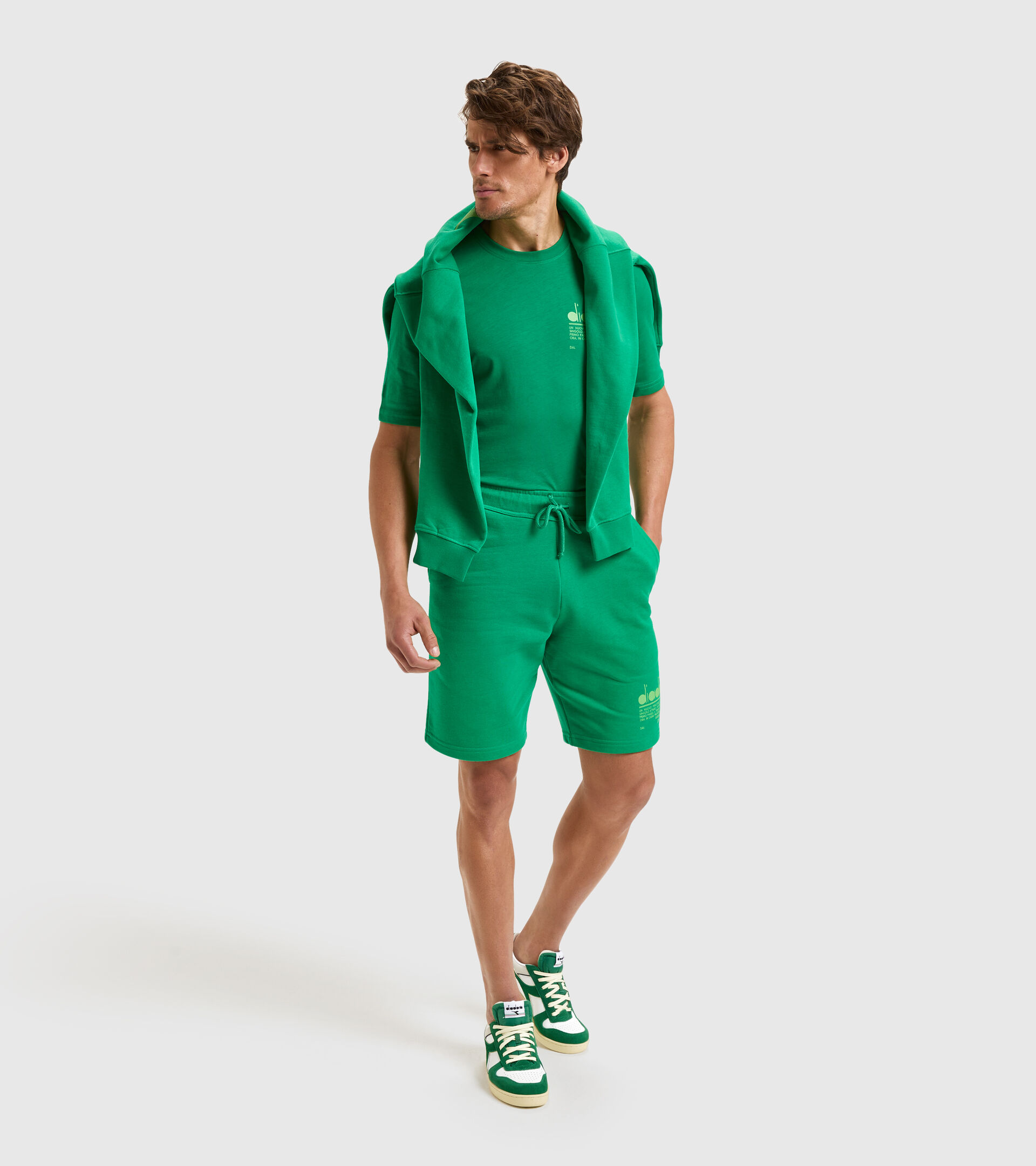 Organic cotton shorts - Unisex BERMUDA MANIFESTO JOLLY GREEN - Diadora