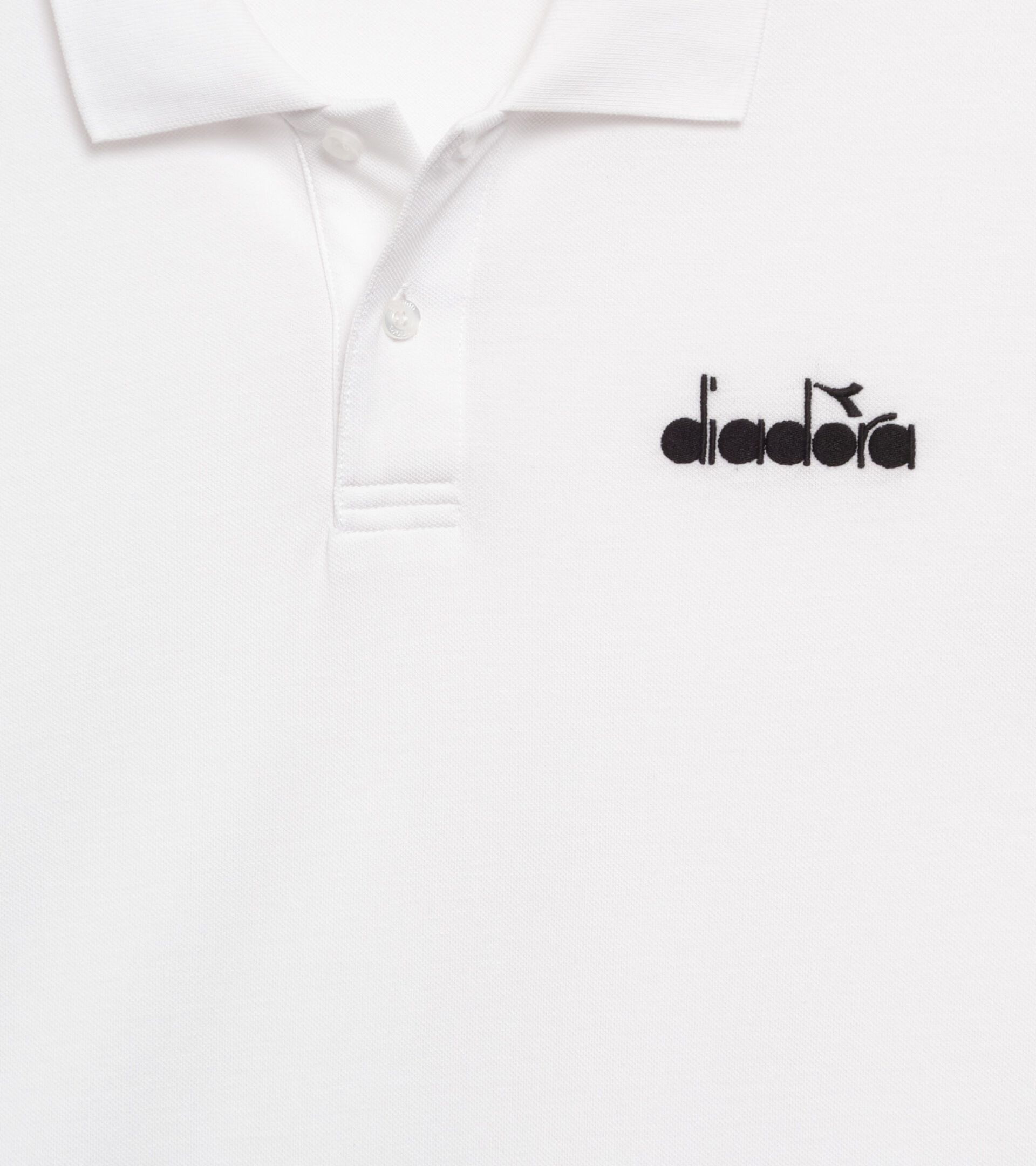 Sporty polo shirt - Made in Italy - Gender Neutral POLO SS LOGO OPTICAL WHITE - Diadora