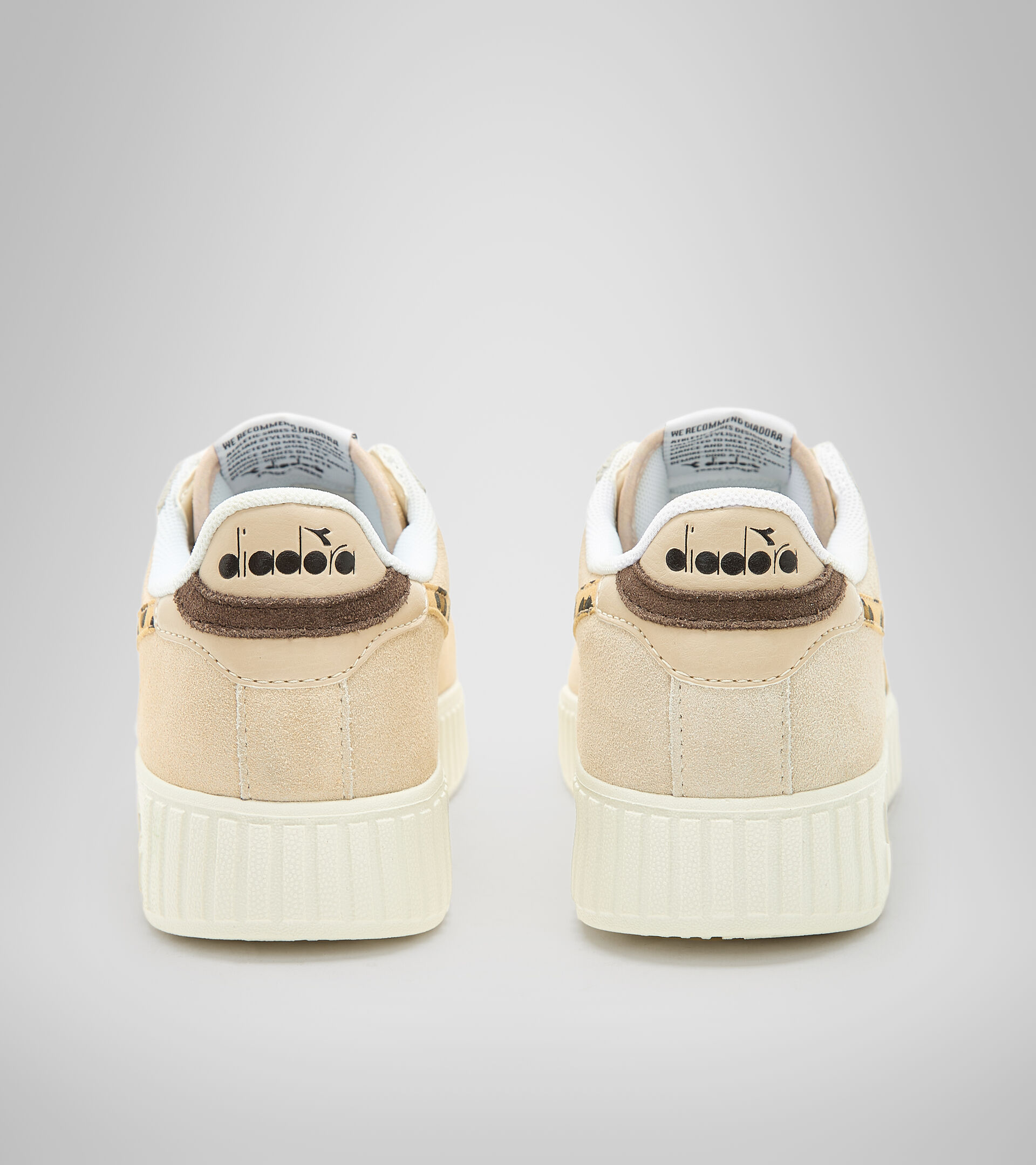 Sports shoes - Women GAME STEP SUEDE ANIMALIER WHITE/PARCHMENT - Diadora