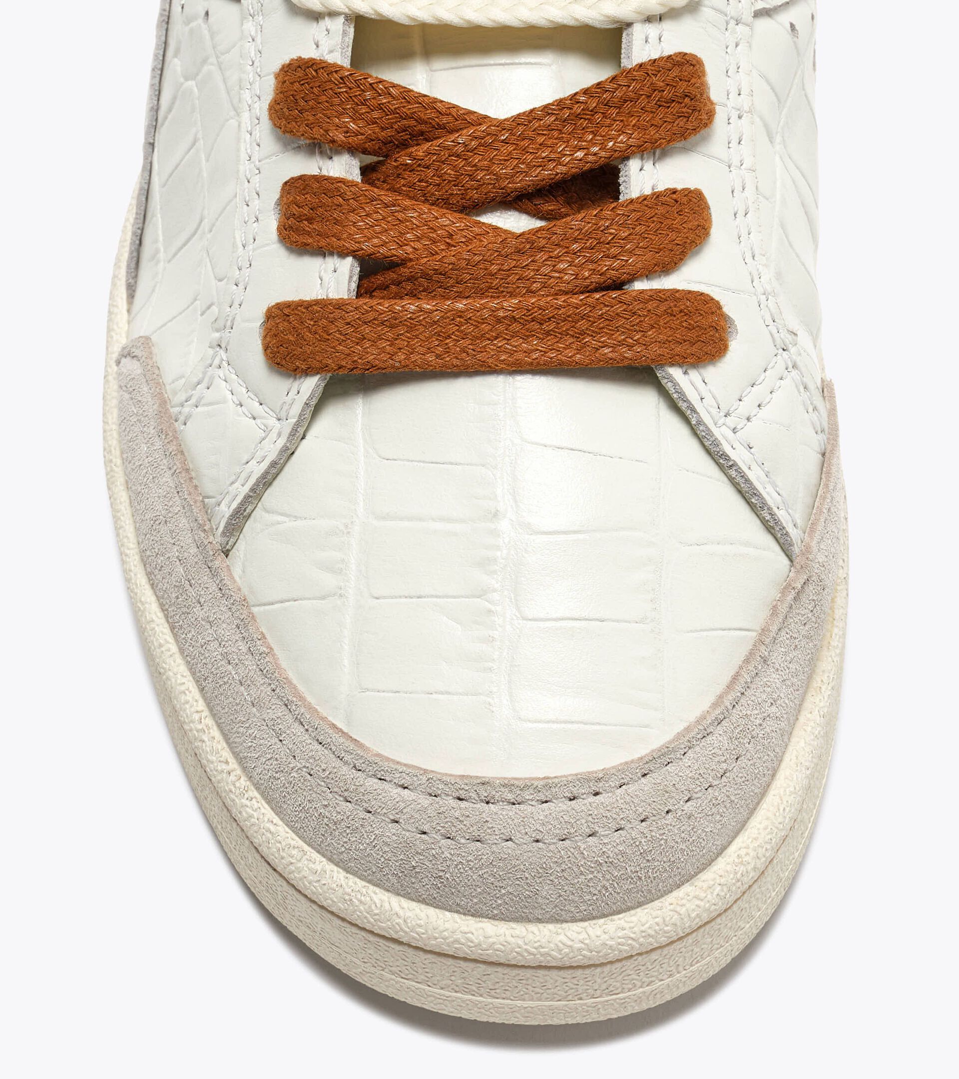 Sneakers Heritage en cuir - Femme PRESTIGE CROCO WN MARRON CHAMEAU - Diadora