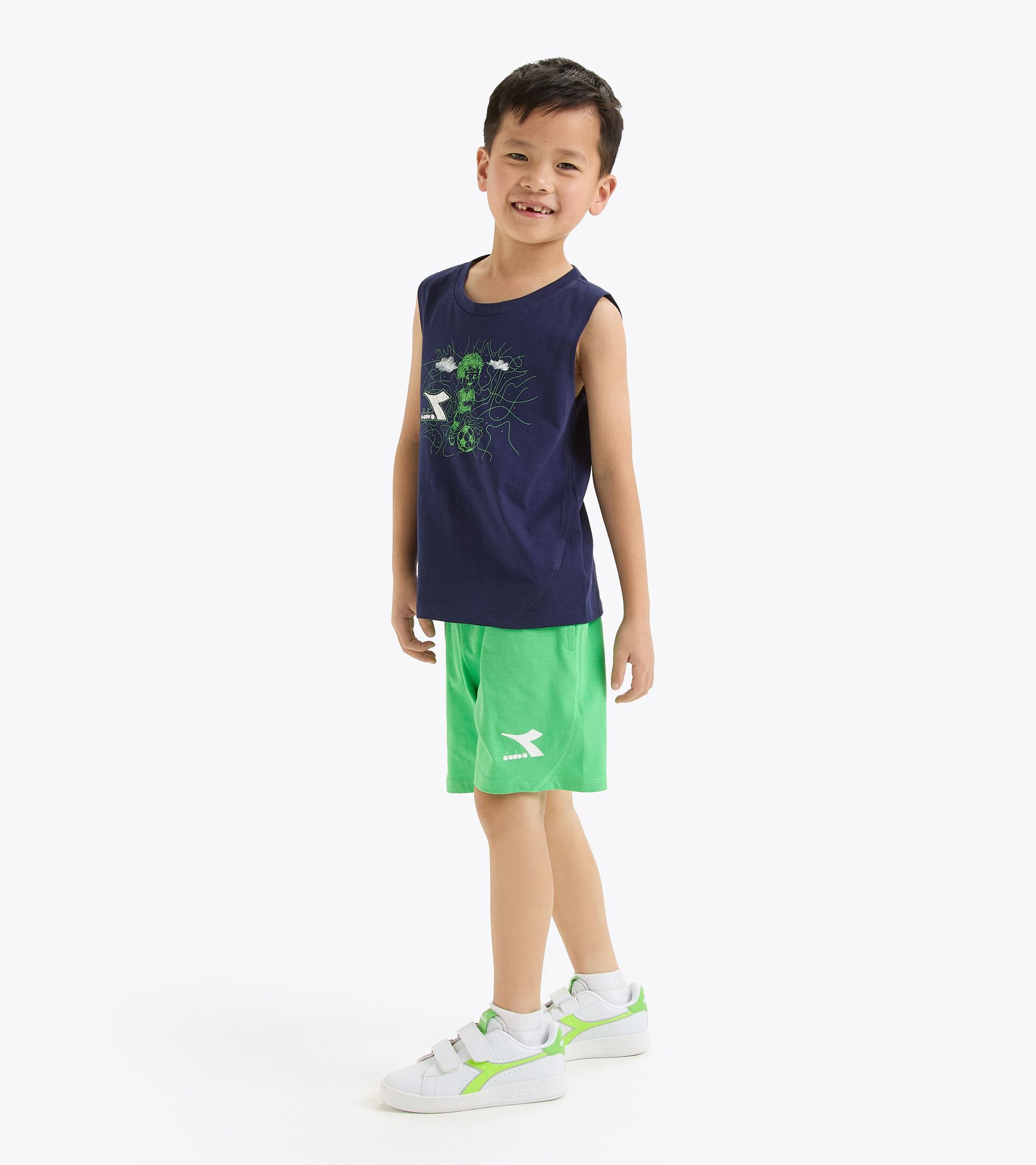 Sport-Set - Trägertop und Shorts - Jungen JB. SET SL RIDDLE MARINEBLAU - Diadora