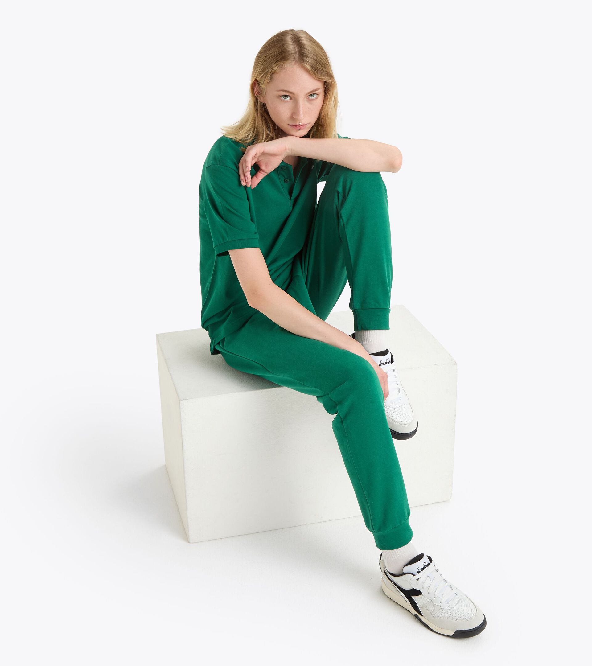 Piqué cotton polo - Men’s POLO SS LOGO AVENTURINE - Diadora