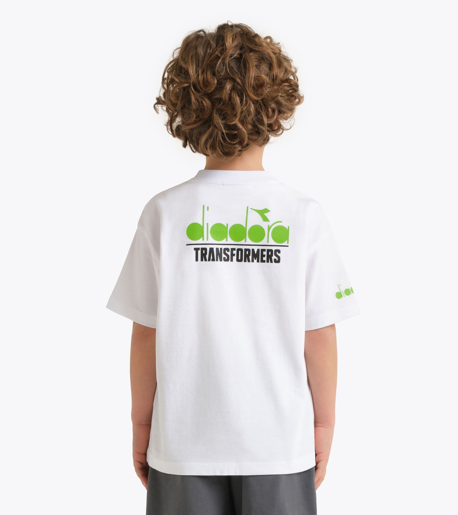 T-shirt Transformers - Gar&ccedil;on et fille JU. T-SHIRT SS TRANSFORMERS BLANC VIF/NOIR - Diadora