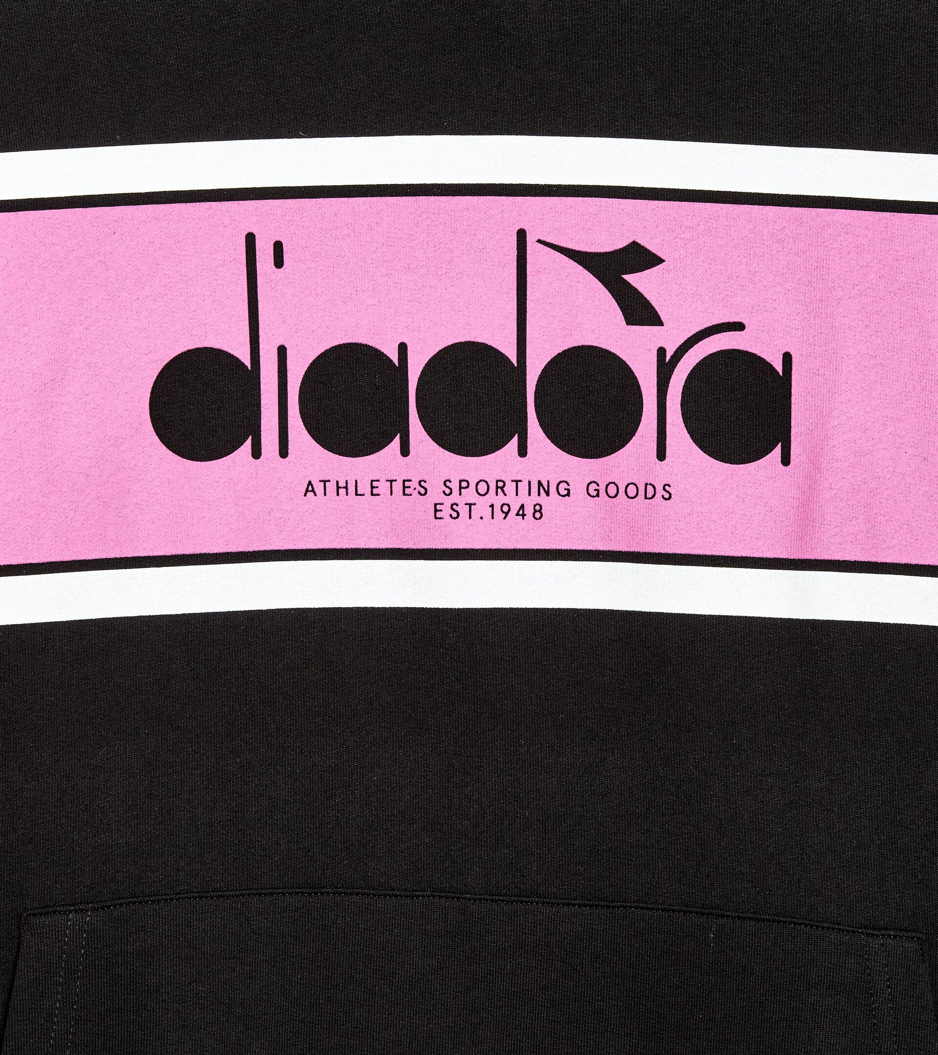 Sweatshirt mit Kapuze im Colorblock - alle Geschlechter HOODIE LOGO WILD ROSA - Diadora