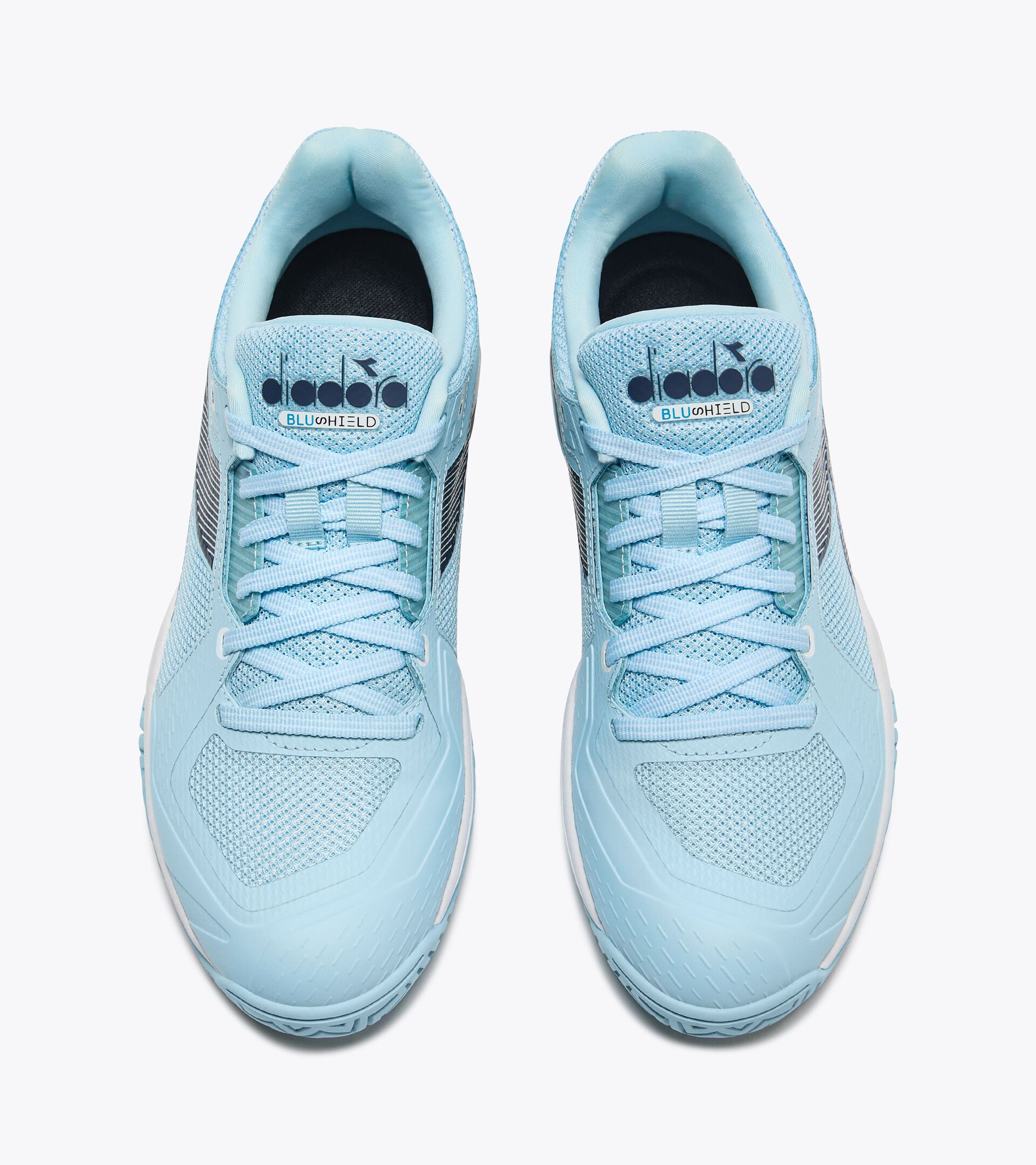 Tennis shoe for hard surfaces and clay courts -  Protection and cushioning - Women’s BLUSHIELD TORNEO 3 W AG CORYDALIS BLUE/BLACK IRIS - Diadora