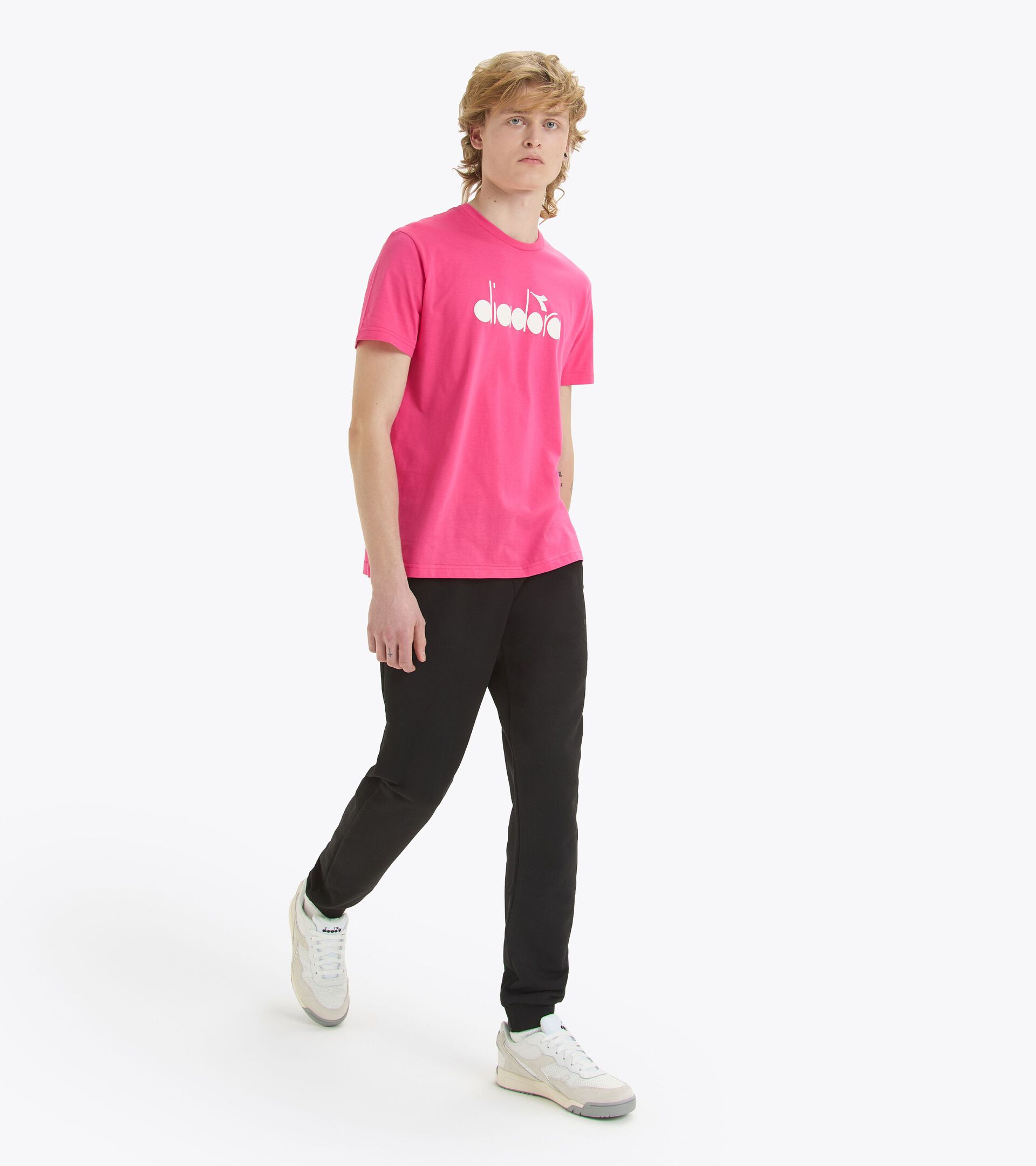 T-shirt - Made in Italy - Gender Neutral  T-SHIRT SS LOGO FRAMBOISE SORBET - Diadora