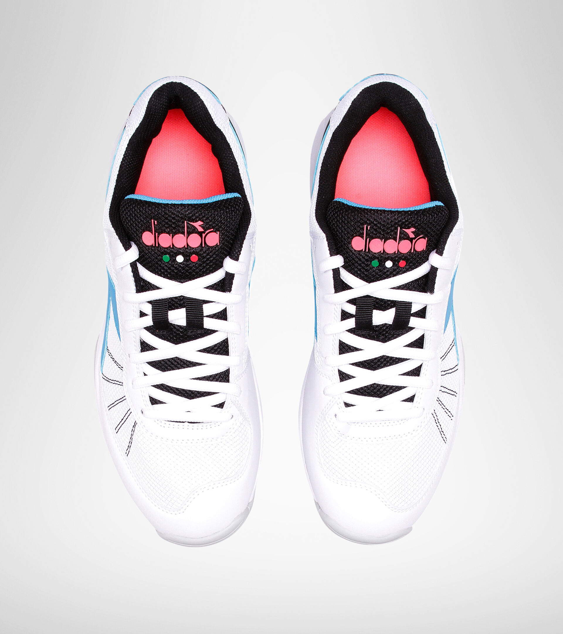 Footwear Sport UNISEX S.CHALLENGE 3 CARPET WHITE/BLUE FLUO Diadora