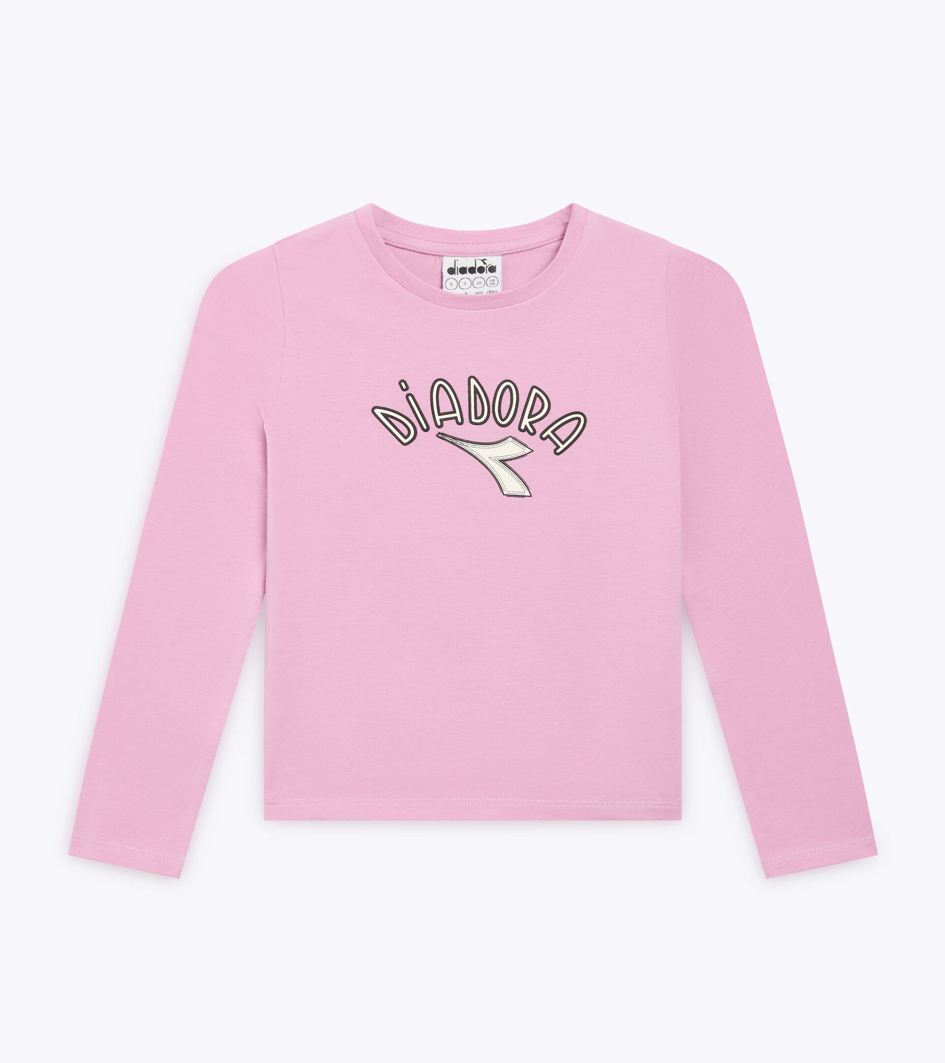 Long sleeved shirt - Girl 
 JG. T-SHIRT LS LOGO VIOLET MIST - Diadora