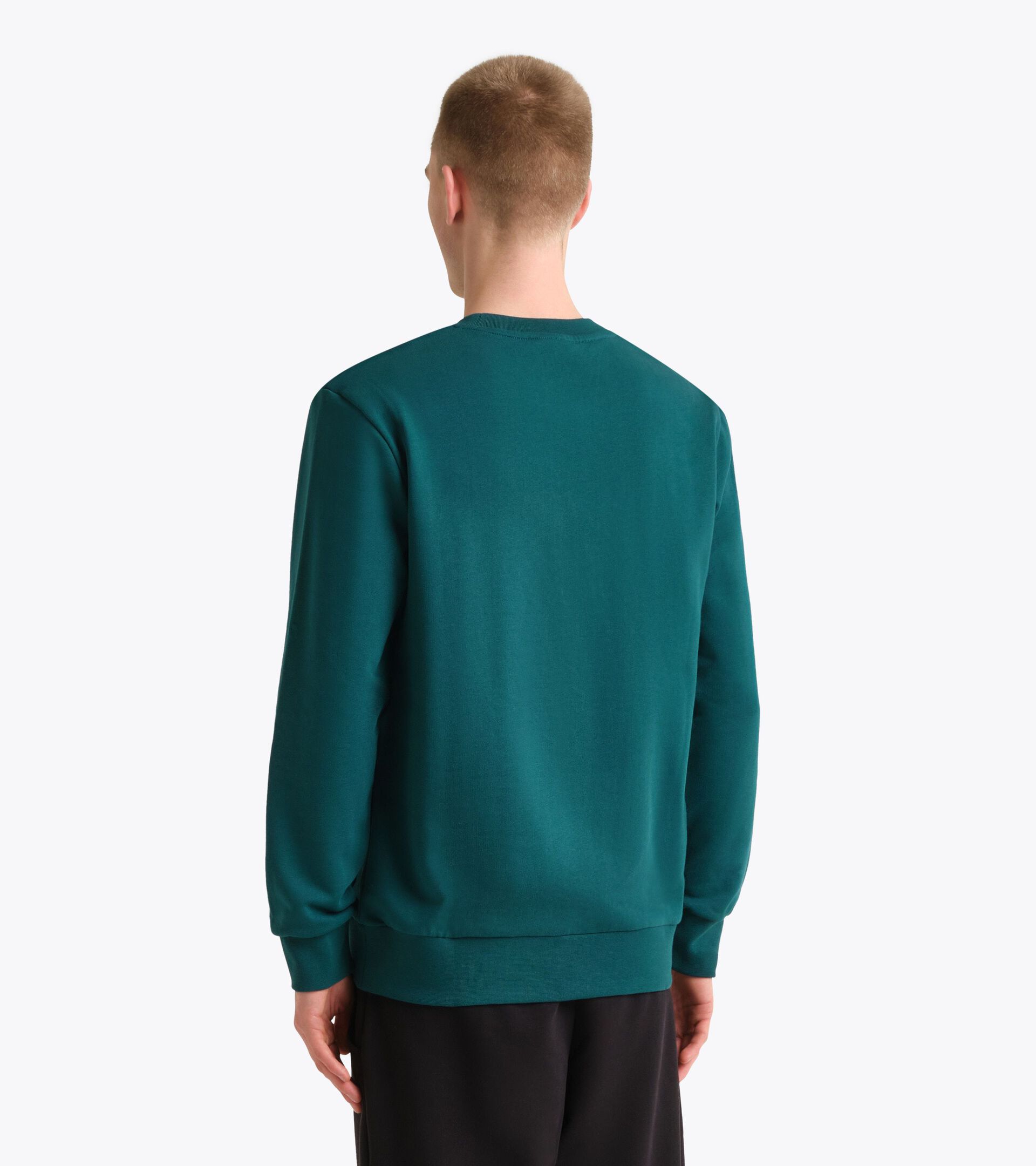Felpa crewneck in cotone - Per ogni genere
 SWEATSHIRT CREW LOGO VERDE PINO. - Diadora