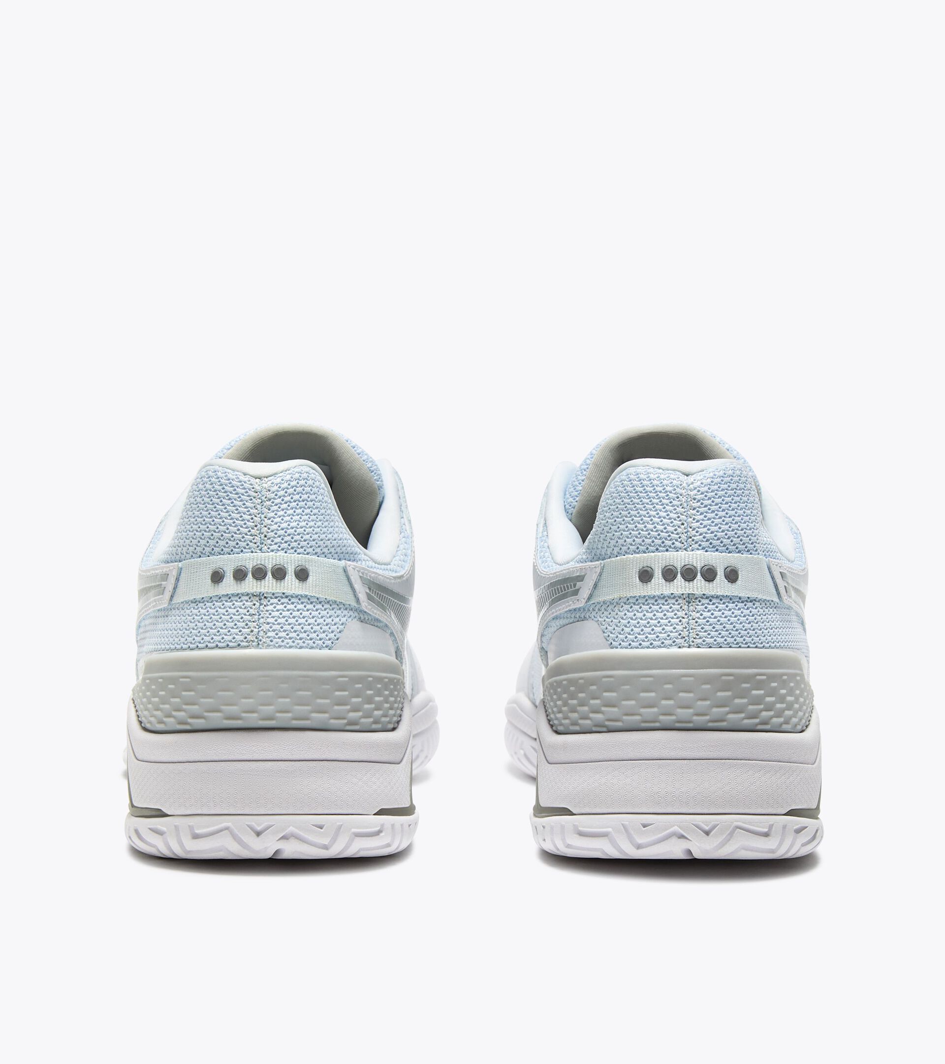 Tennisschuh f&uuml;r Hartpl&auml;tze oder Sandpl&auml;tze - Schutz und Cushioning - Herren BLUSHIELD TORNEO 3 AG WEISS/SILBER - Diadora