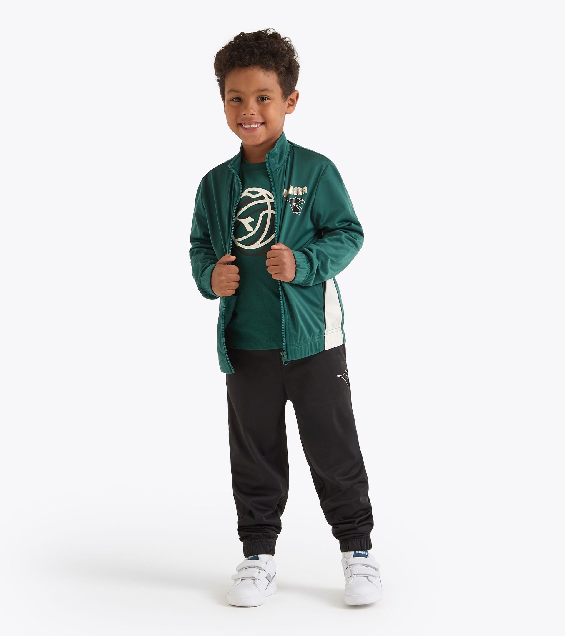 Polyestere tracksuit - Boy
 JB. TRACKSUIT FZ LOGO (PL) RAIN FOREST - Diadora
