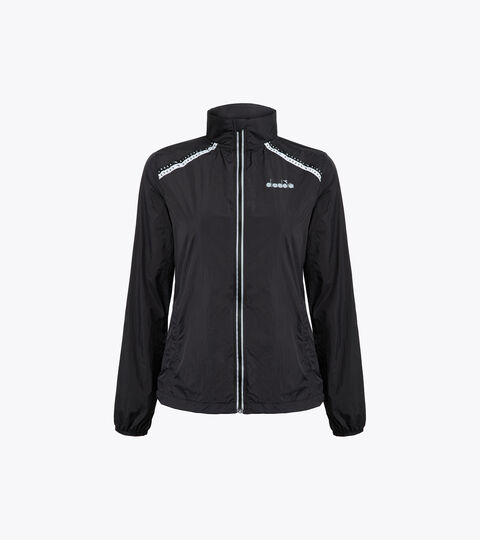 L. PACKABLE WIND JACKET, BLACK Running windproof vest - Women L. PACKABLE WIND JACKET BLACK - Diadora