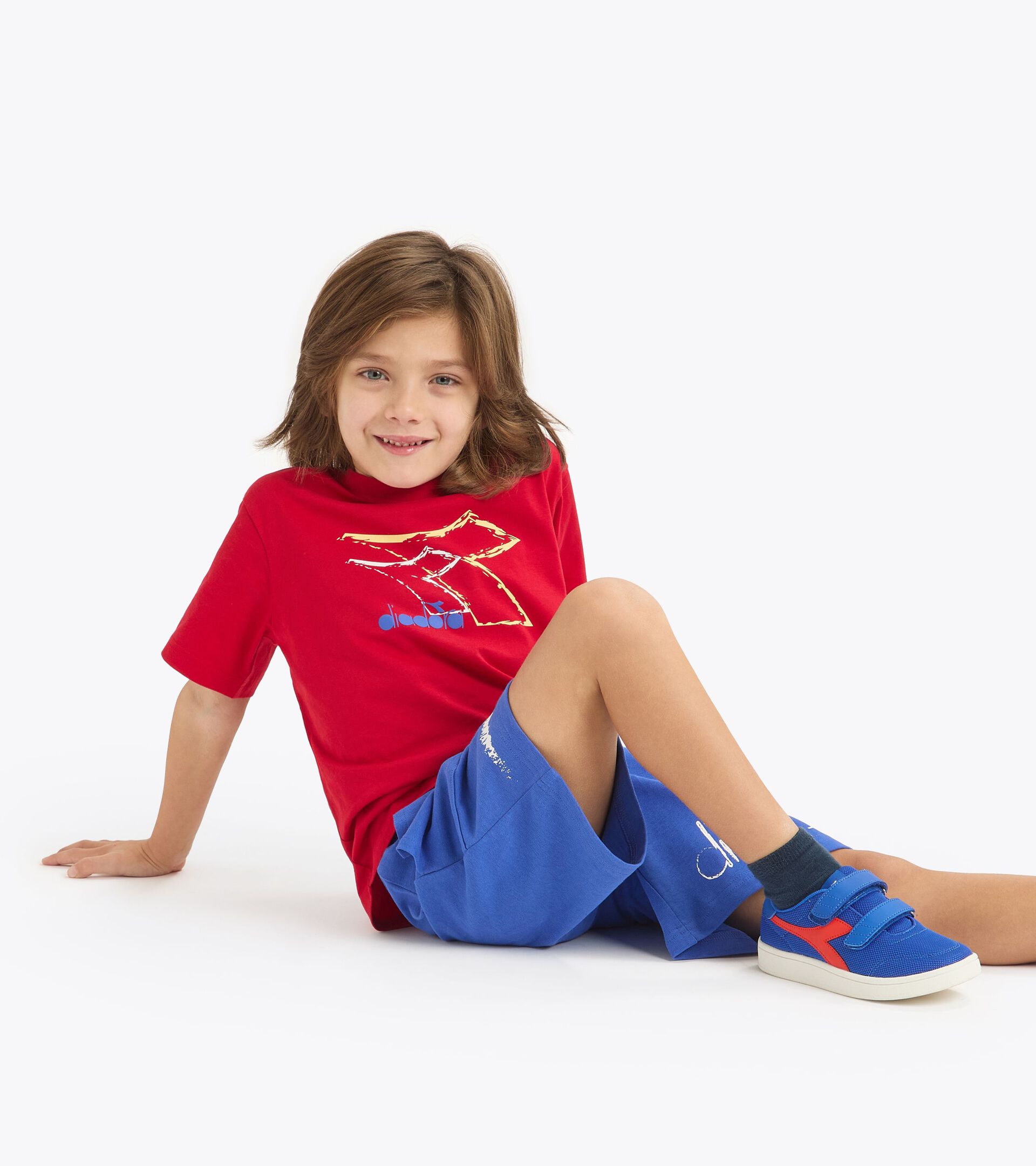 Graffiti-inspired bermuda shorts - Boy JB. BERMUDA GRAFFITI DARK ROYAL - Diadora