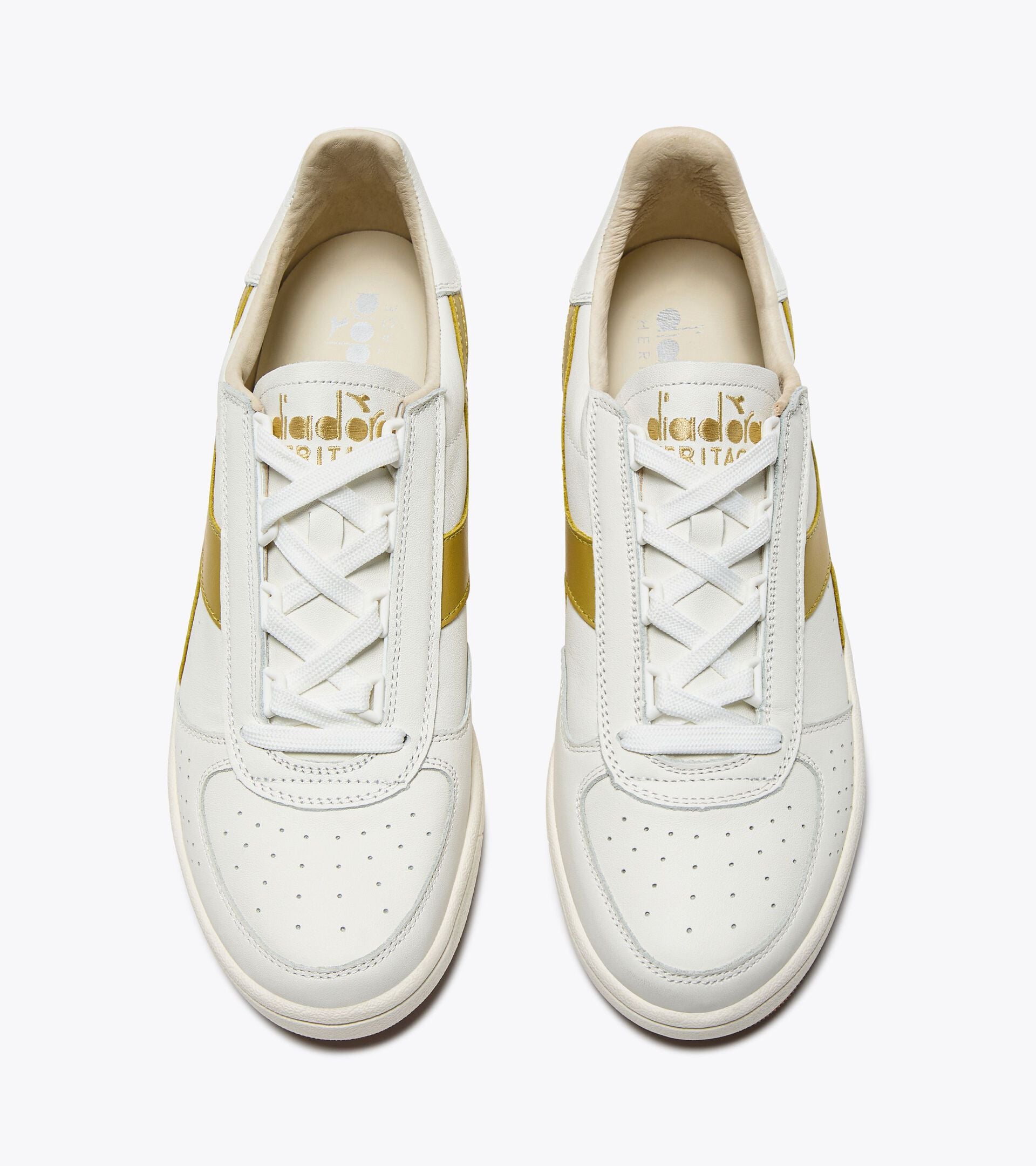 Made in Italy Heritage shoe - All-Gender B.ELITE '84 ITALIA WHITE/GOLD - Diadora