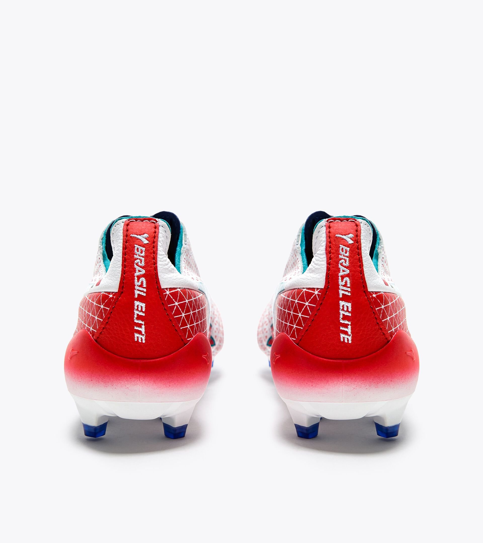 Chaussures de football pour terrains compacts - Made in Italy - Gender neutral  BRASIL ELITE TECH GR ITA LPX BLC/CARREAU BLEU/ROUGE FLUO - Diadora