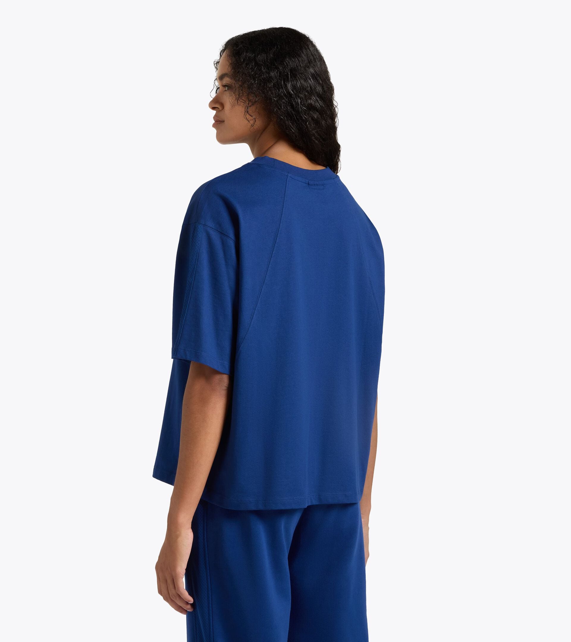 Short-sleeved T-shirt - Regular fit - Women's L. T-SHIRT SS LOGO SALTIRE NAVY - Diadora