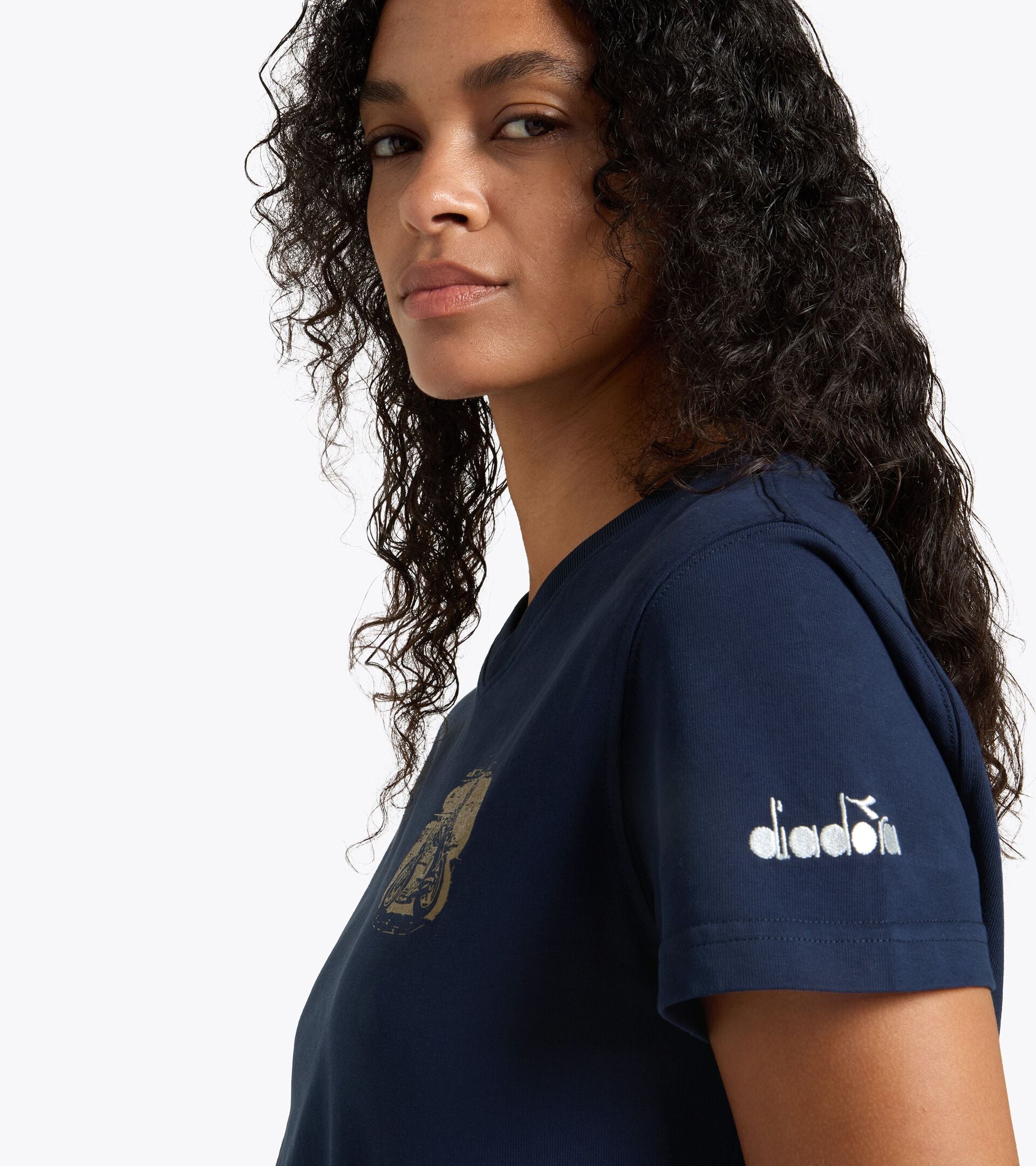 Cotton T-shirt - Made In Italy - Women&rsquo;s L. T-SHIRT SS LEGACY BLUE CORSAIR - Diadora