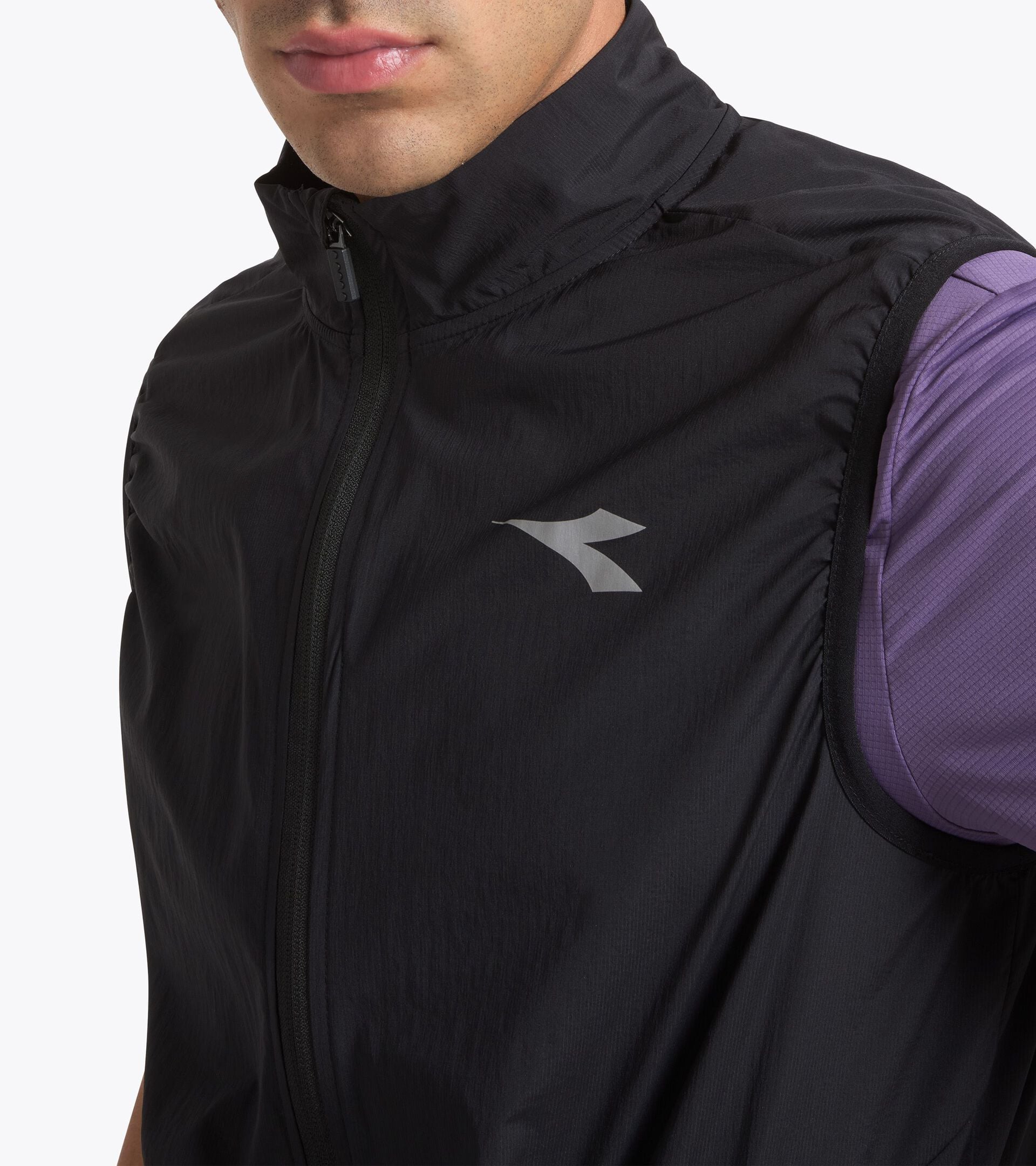 Vests - Men&rsquo;s WINDBREAKER PACKABLE VEST BLACK - Diadora