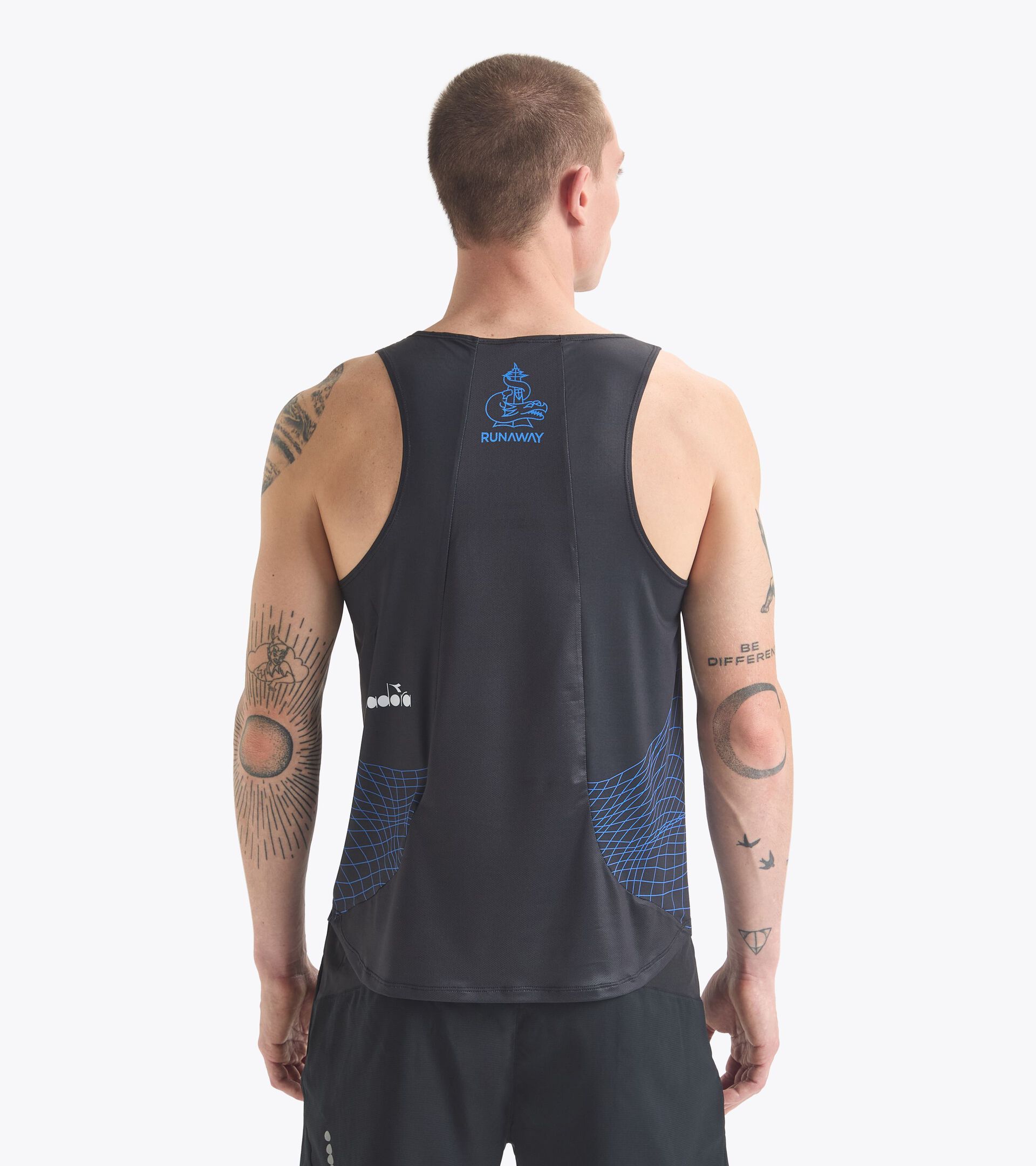 Camiseta sin mangas de running Runaway - Tejido ligero - Hombre SUPER LIGHT TANK RUNAWAY NEGRO - Diadora