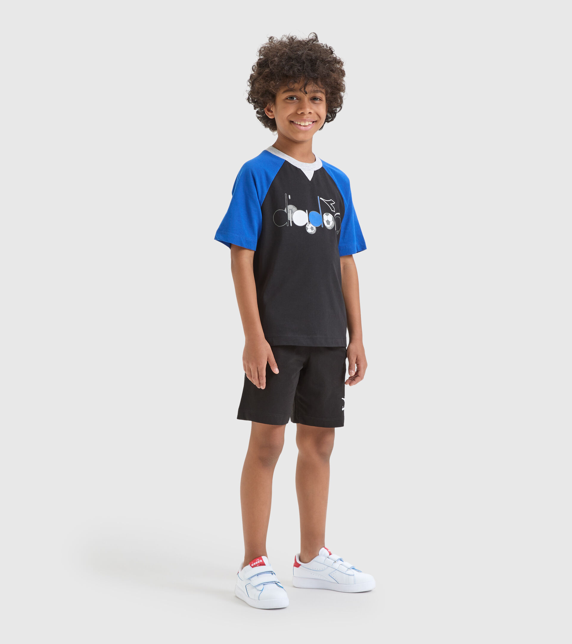 Cotton shorts/T-shirt set - Boys JB.SET SS SCORE BLACK - Diadora