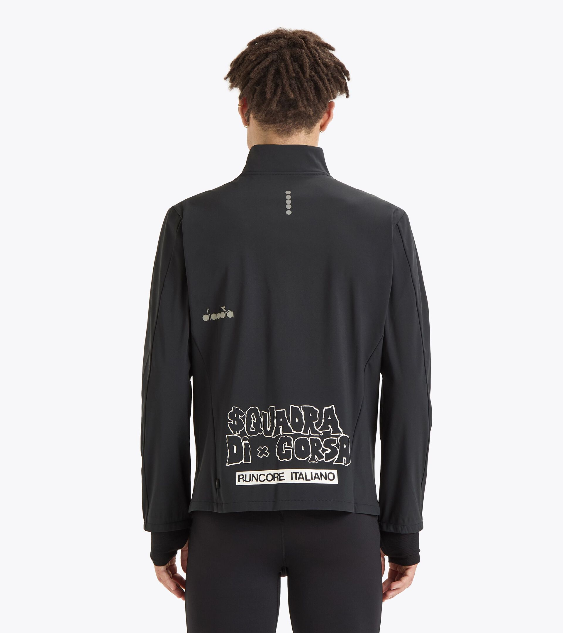 Squadra Di Corsa softshell jacket - All-Gender U. FZ SOFTSHELL SQUADRA DI CORSA BLACK - Diadora