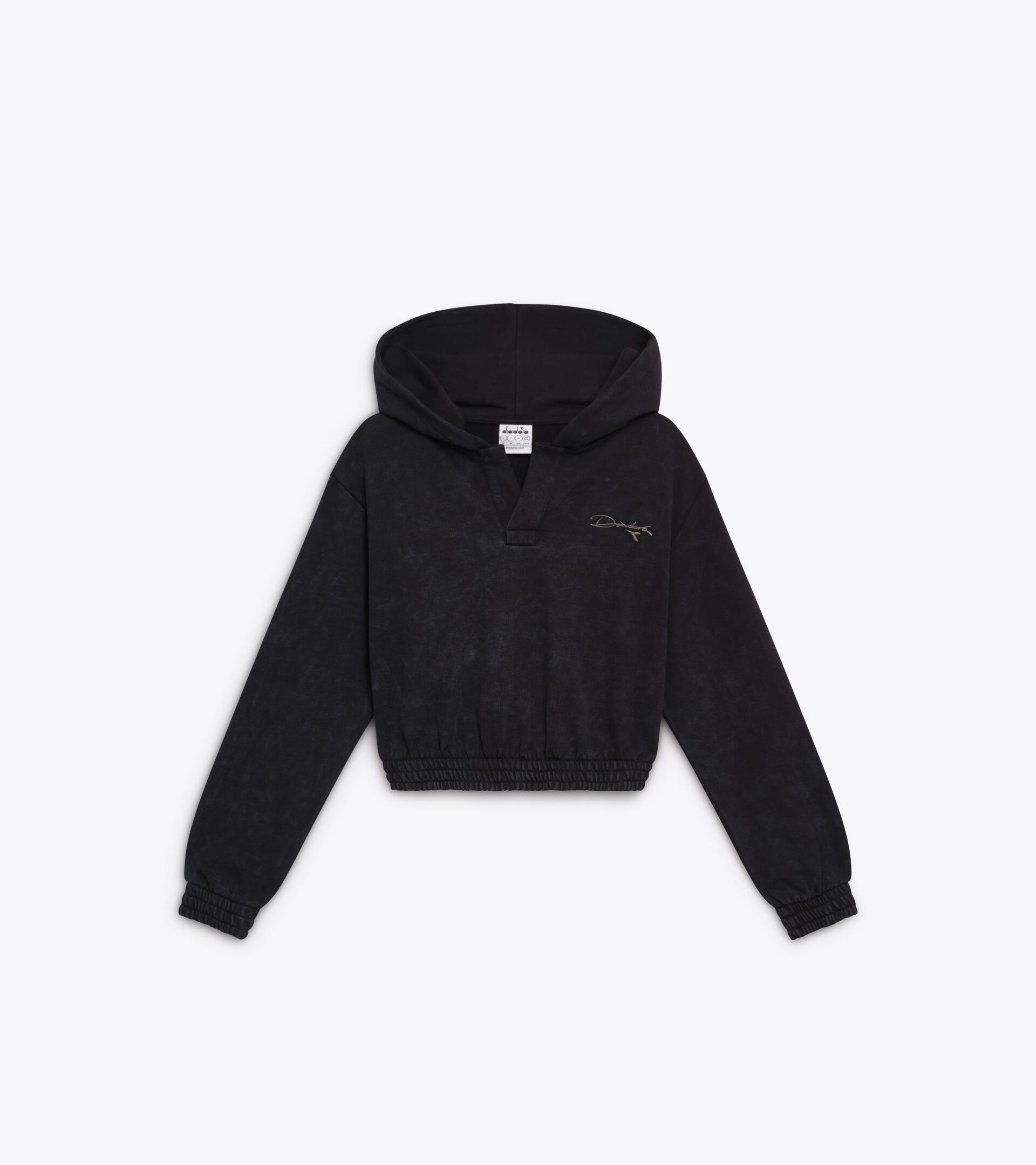 Retro-inspired Cotton Hoodie - Women&rsquo;s
 L. HOODIE AVENUE LAB BLACK COAL - Diadora